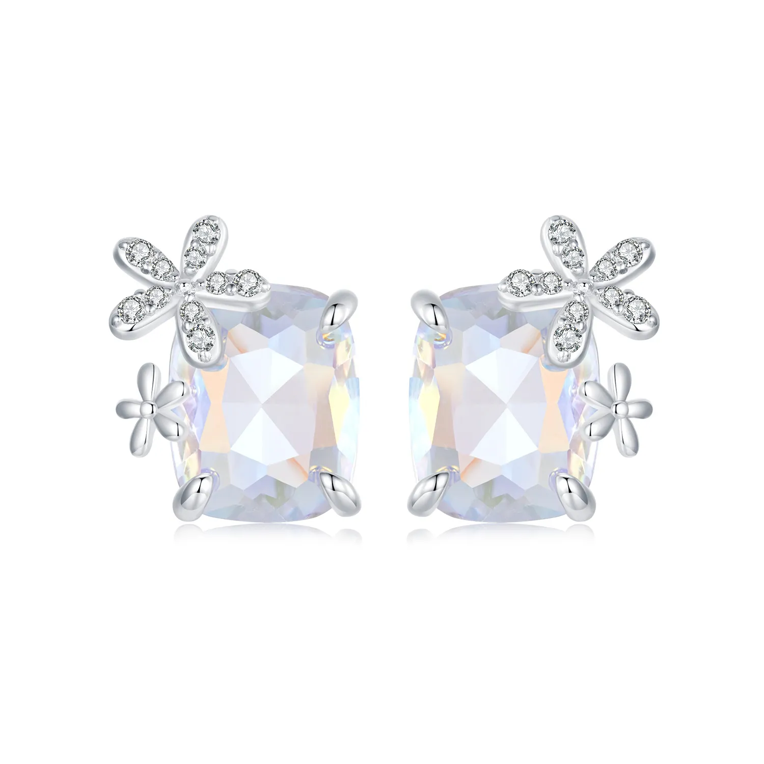 PANDORA Style Fantasy Flower Main Stone Earrings - SCE1724