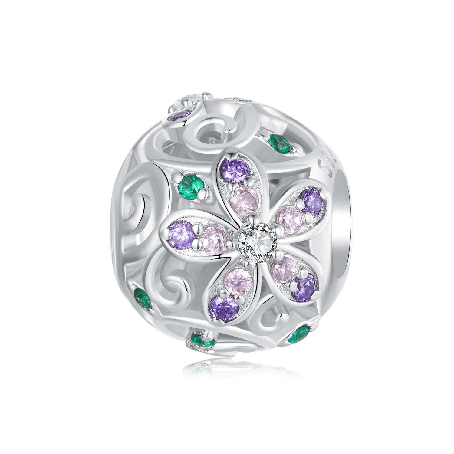 pandora style flower vine beads scc2741