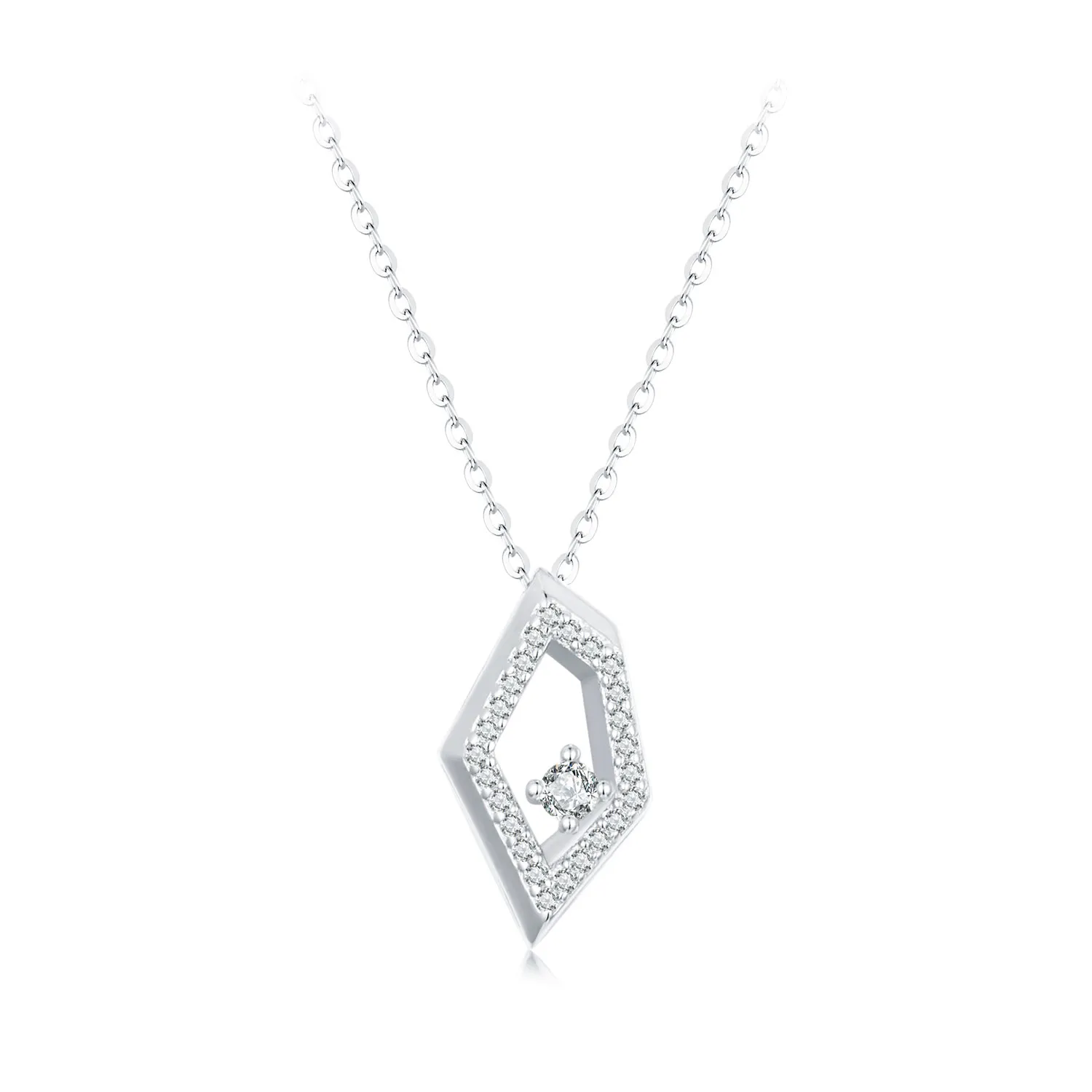 PANDORA Style Geometric Sparkle Necklace - SCN517