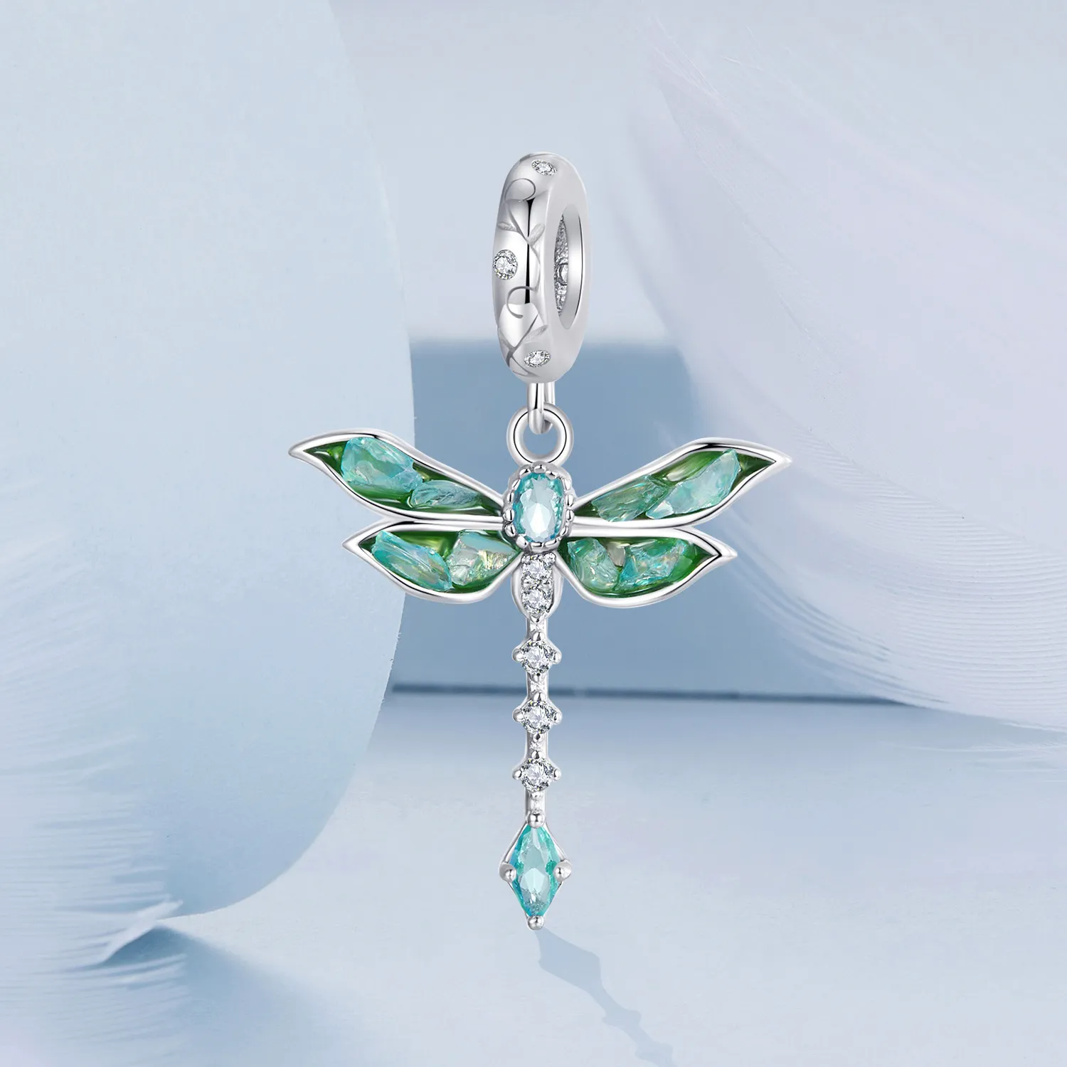 PANDORA Style Green Dragonfly Pendant - BSC983