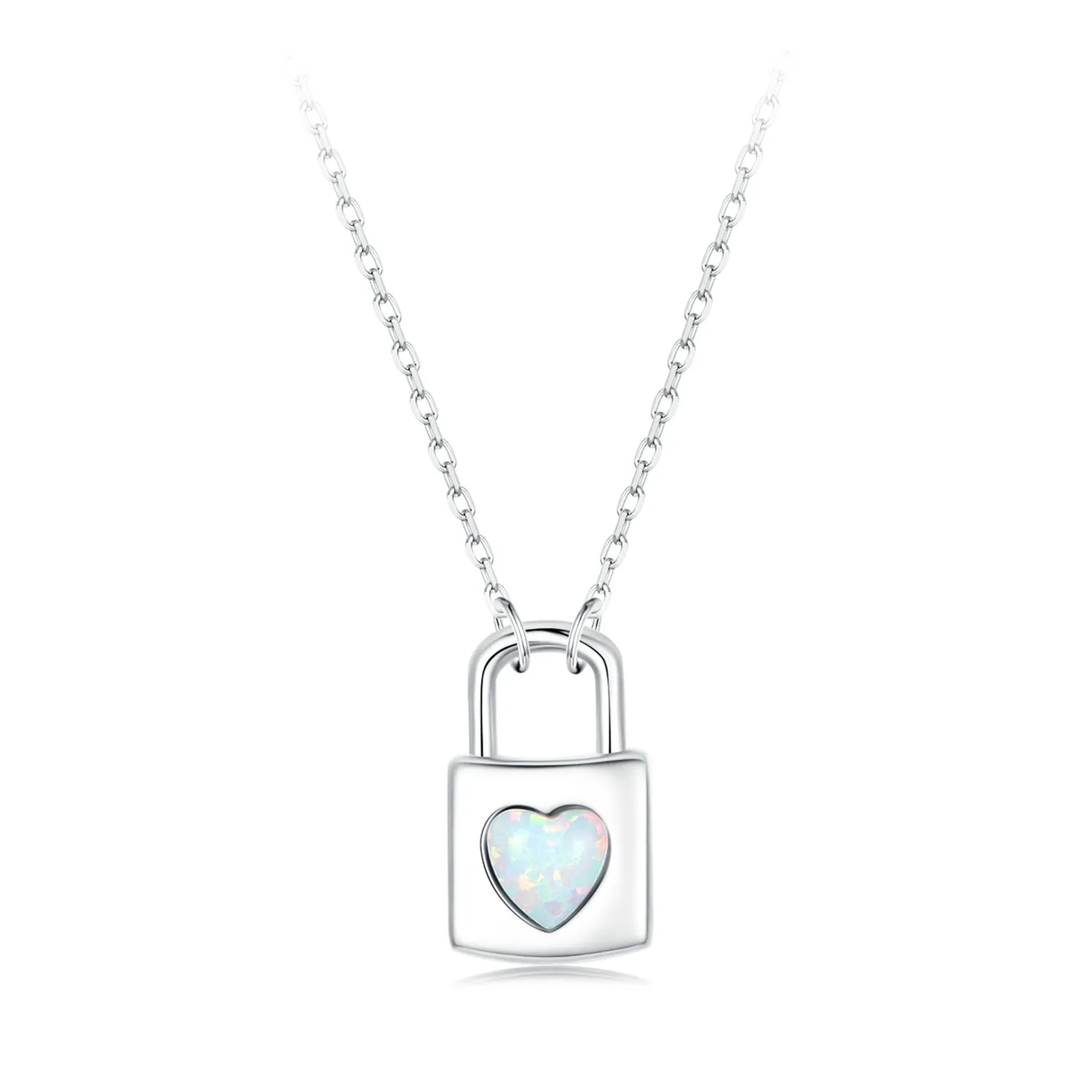 pandora style heart lock necklace bsn377