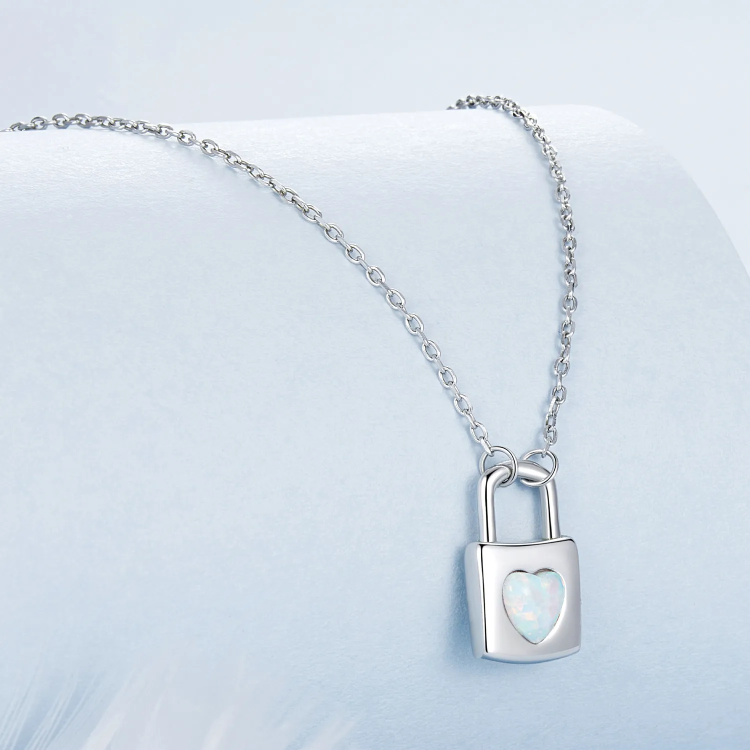 PANDORA Style Heart Lock Necklace - BSN377