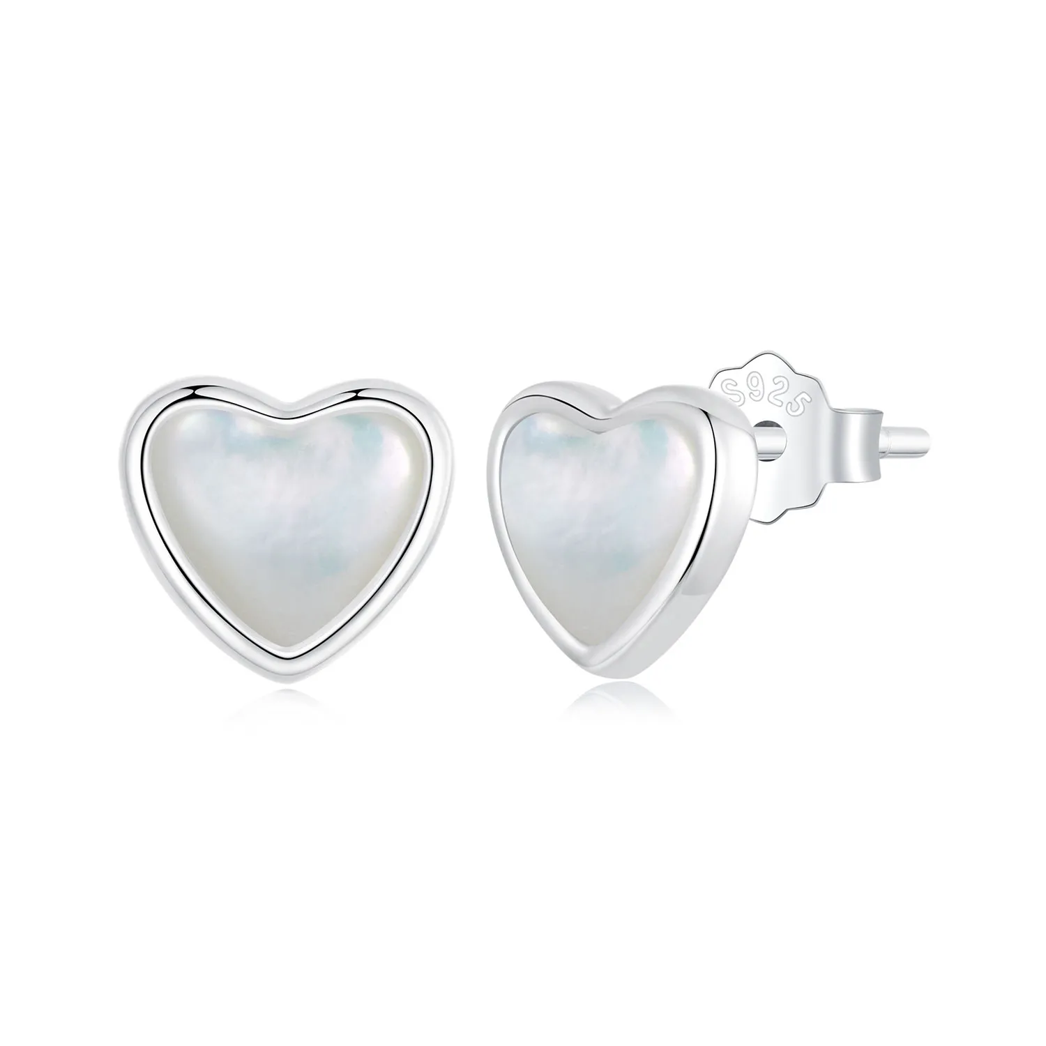 PANDORA Style Heart-Warming White Earrings - BSE969