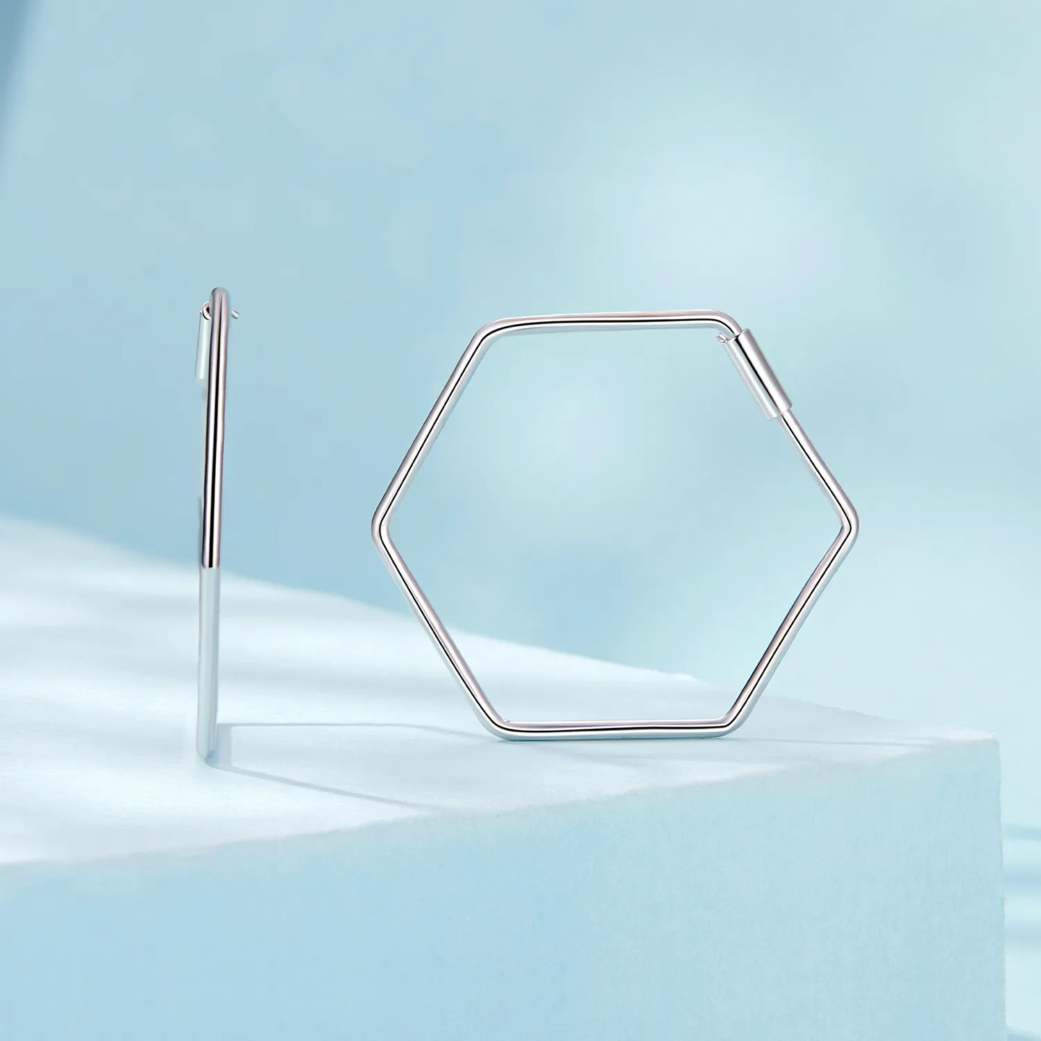 PANDORA Style Hexagon Simple Earrings - SCE1710