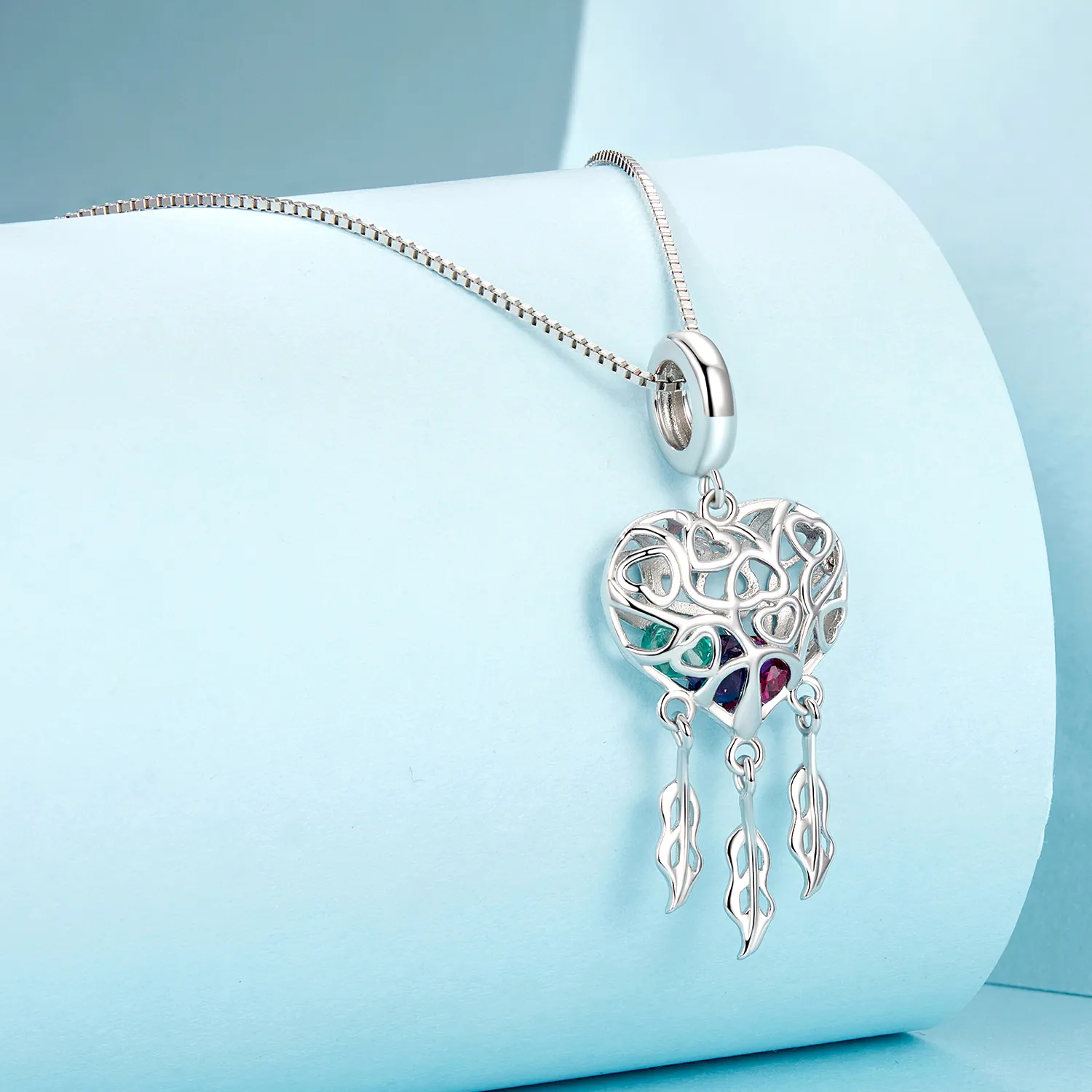 PANDORA Style Love Tree Of Life Dream Catcher Necklace - SCN519