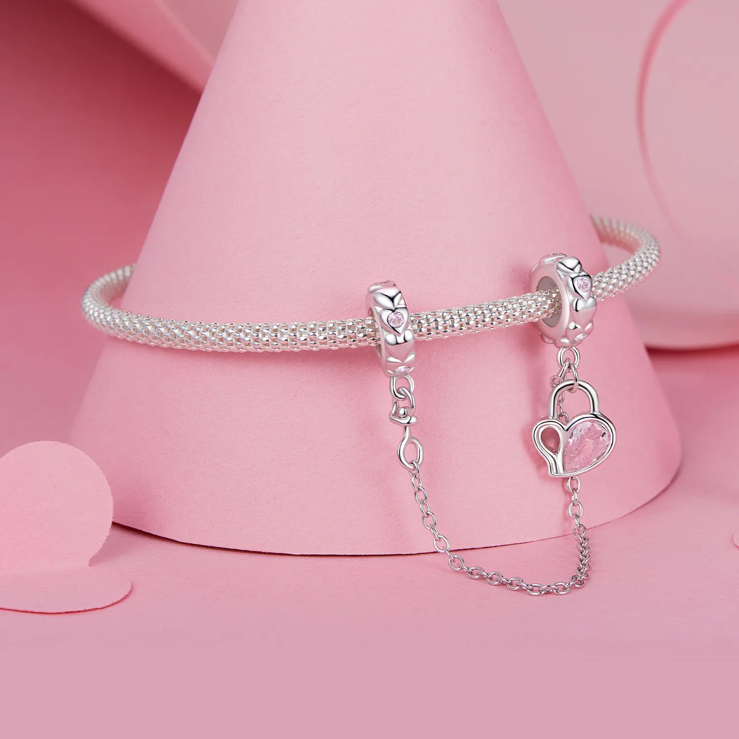 PANDORA Style Lover Heart Lock Safety Chain - BSC975