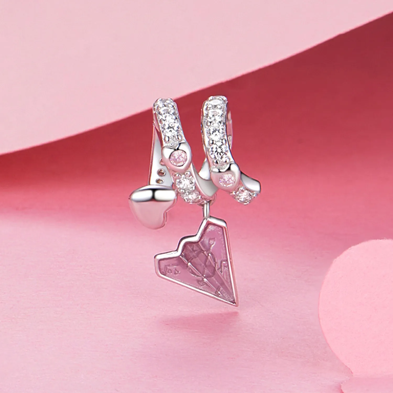 PANDORA Style Paper Plane Love Letter Beads - BSC974