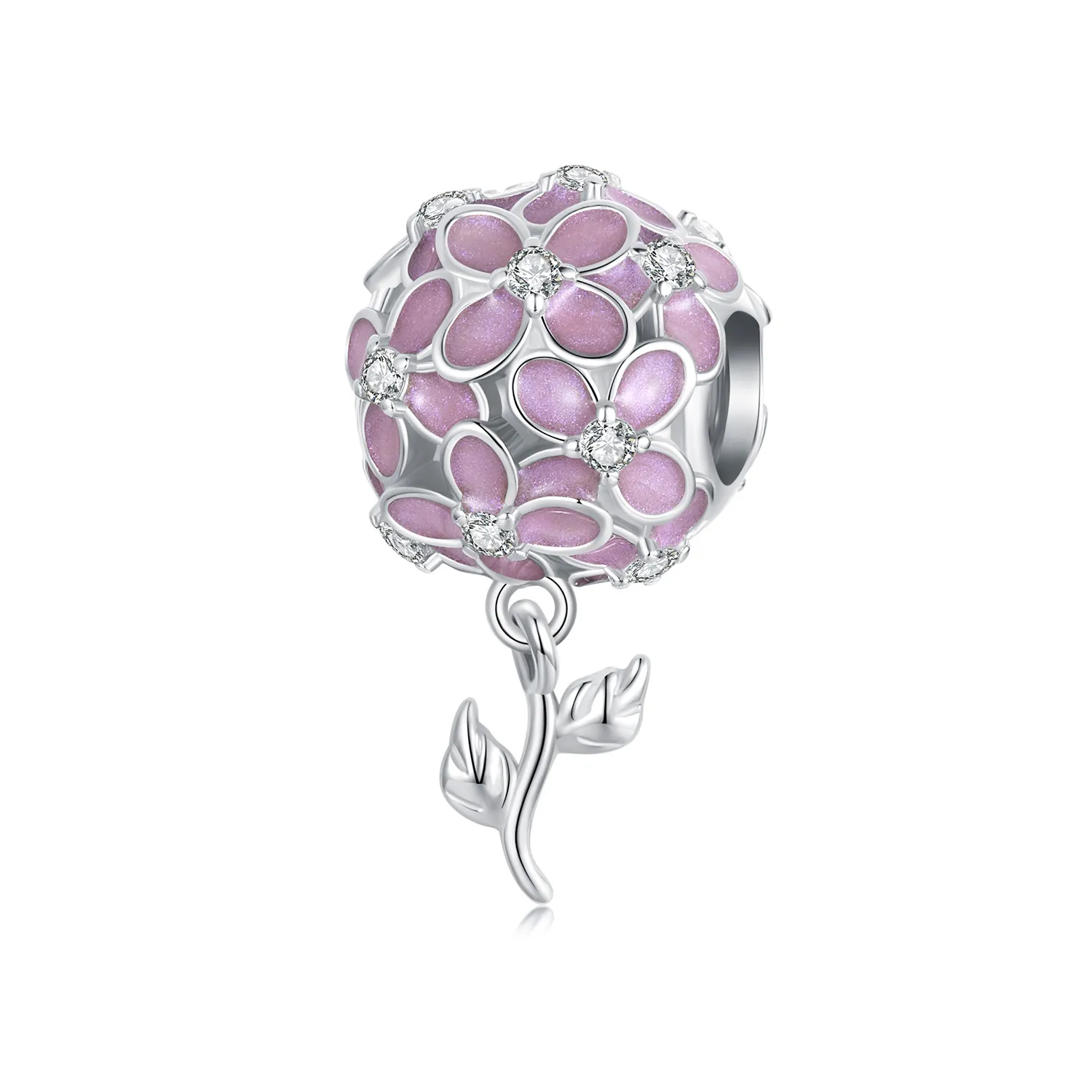 PANDORA Style Pink Flower Ball Beads - SCC2738