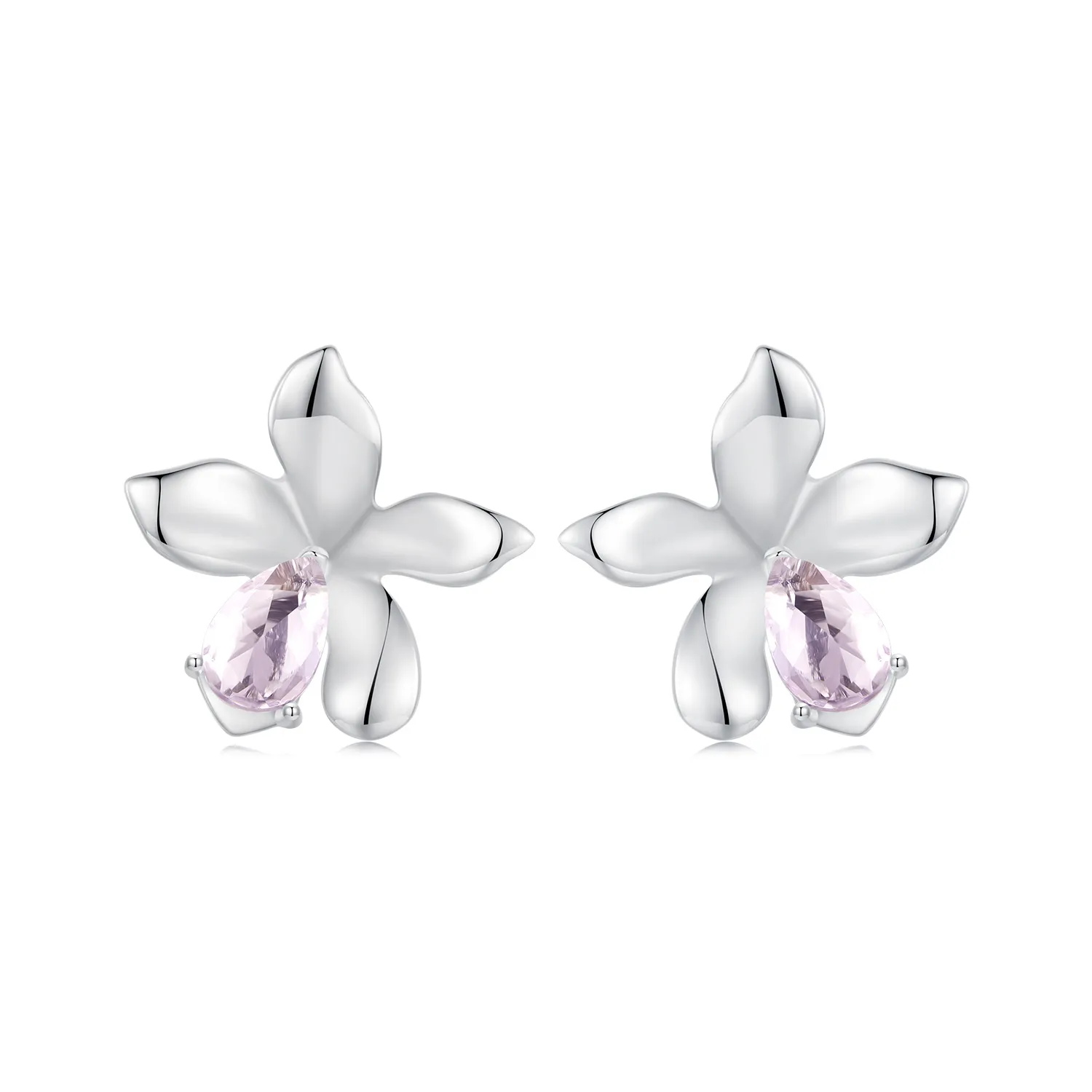 PANDORA Style Pink Flower Earrings - SCE1723