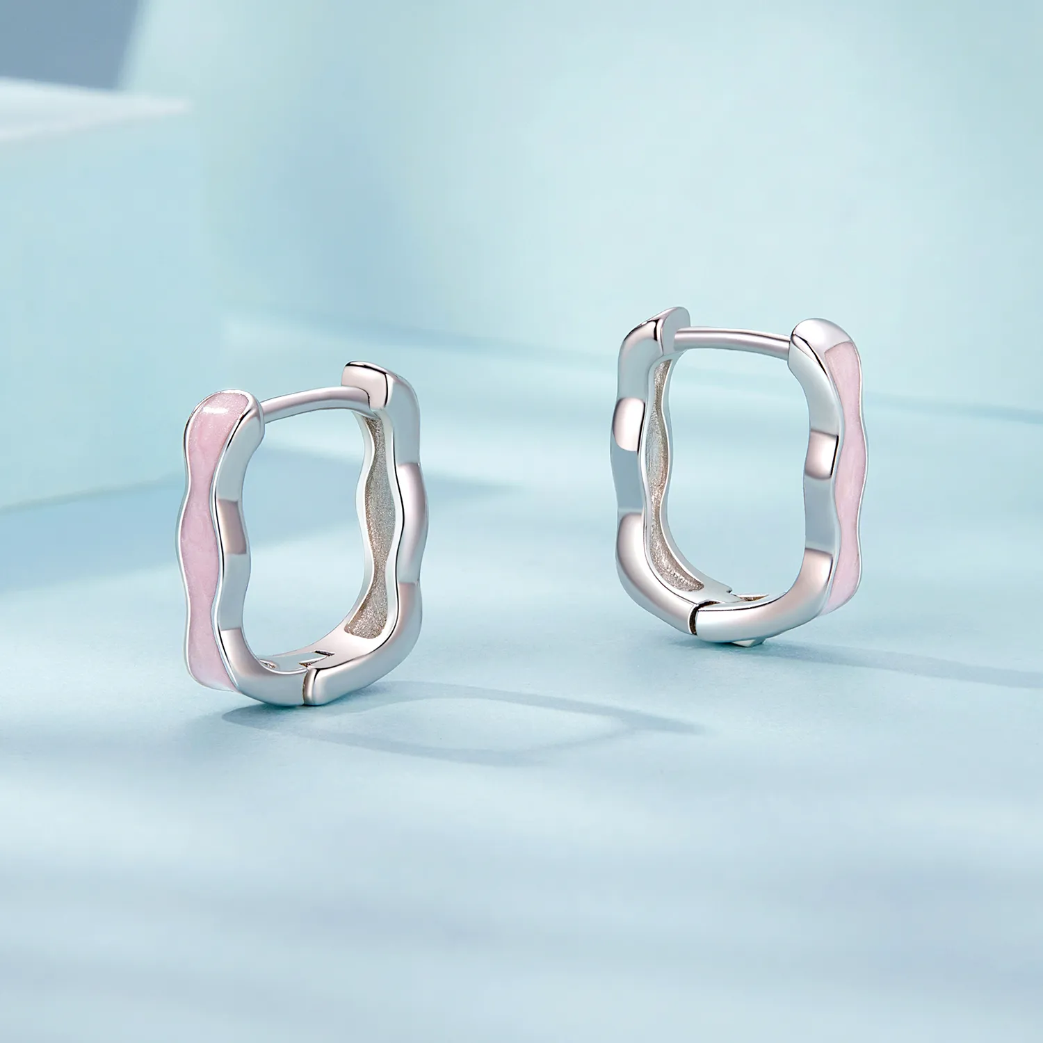 PANDORA Style Pink Square Earrings - SCE1709