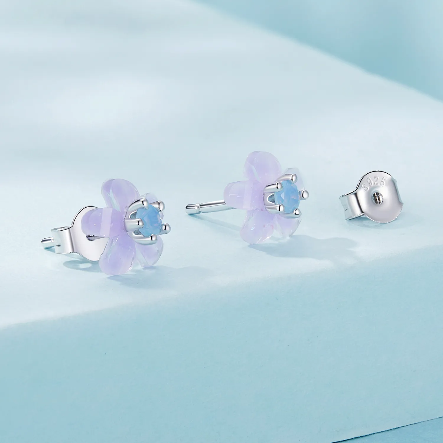 PANDORA Style Purple Flower Earrings - SCE1733