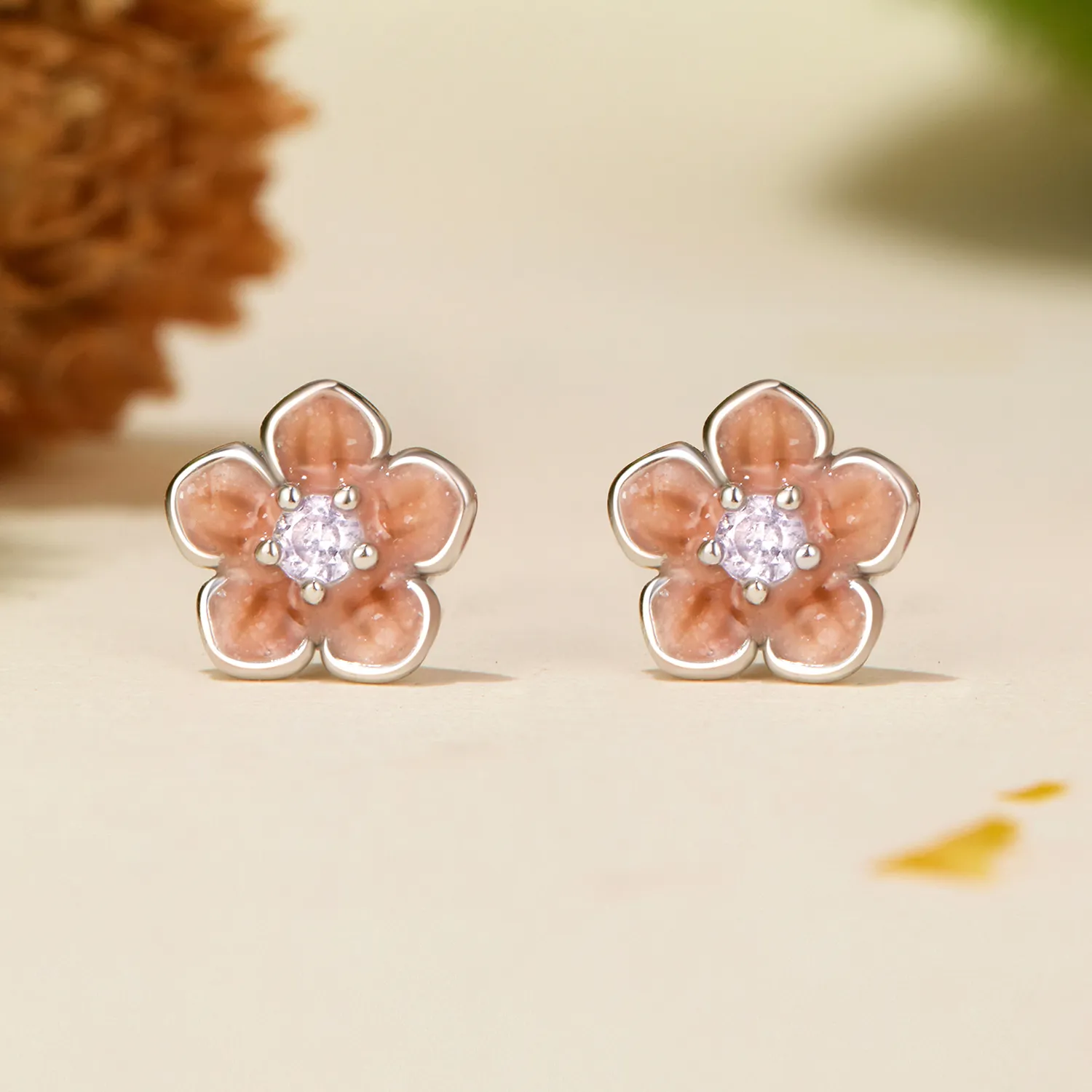 PANDORA Style Romantic Cherry Blossom Earrings - BSE992