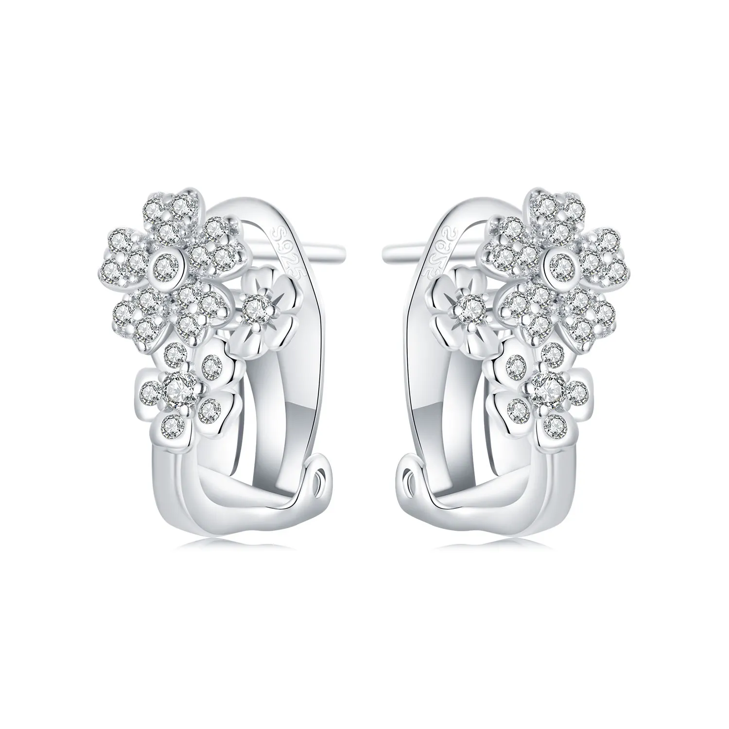 PANDORA Style Small Flower Ear Buttons - BSE975