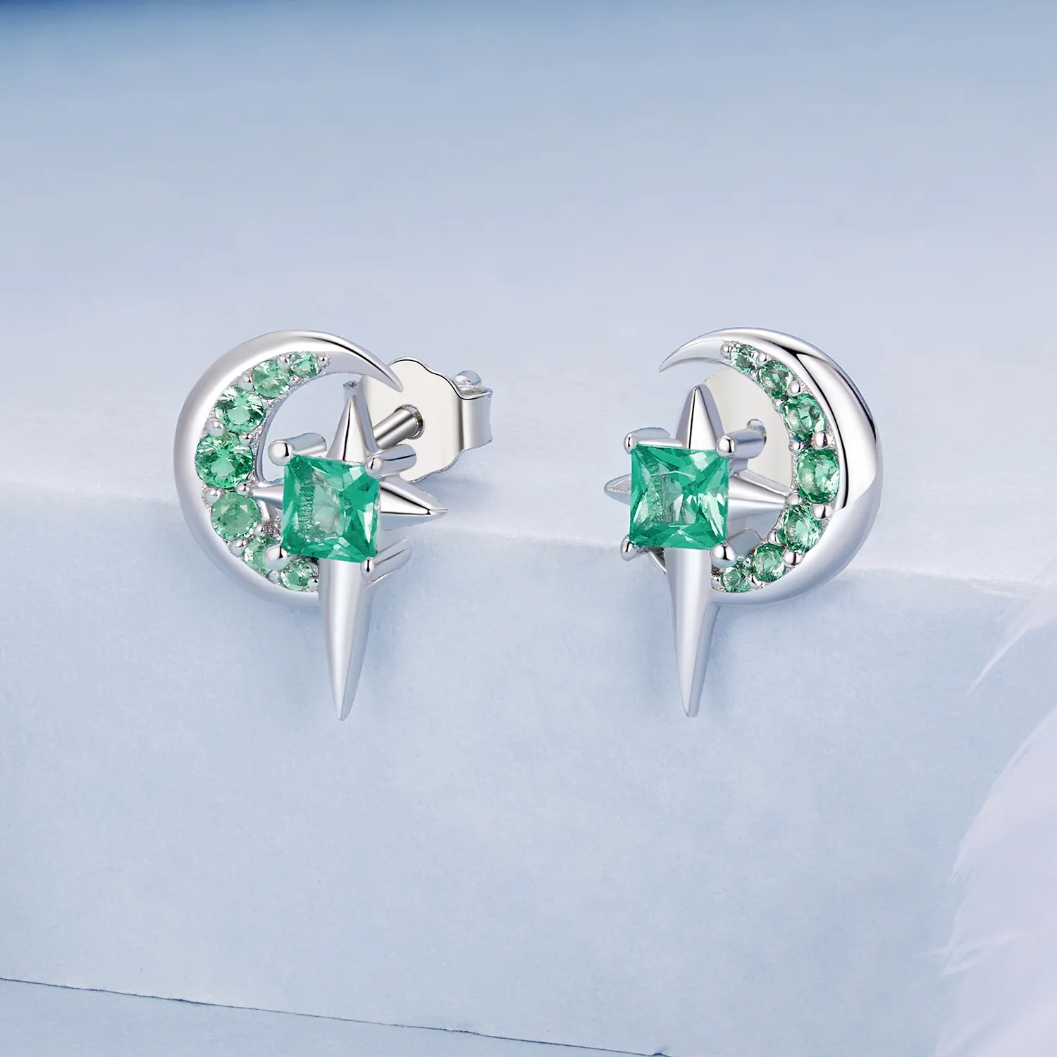 PANDORA Style Star And Moon Earrings - BSE972