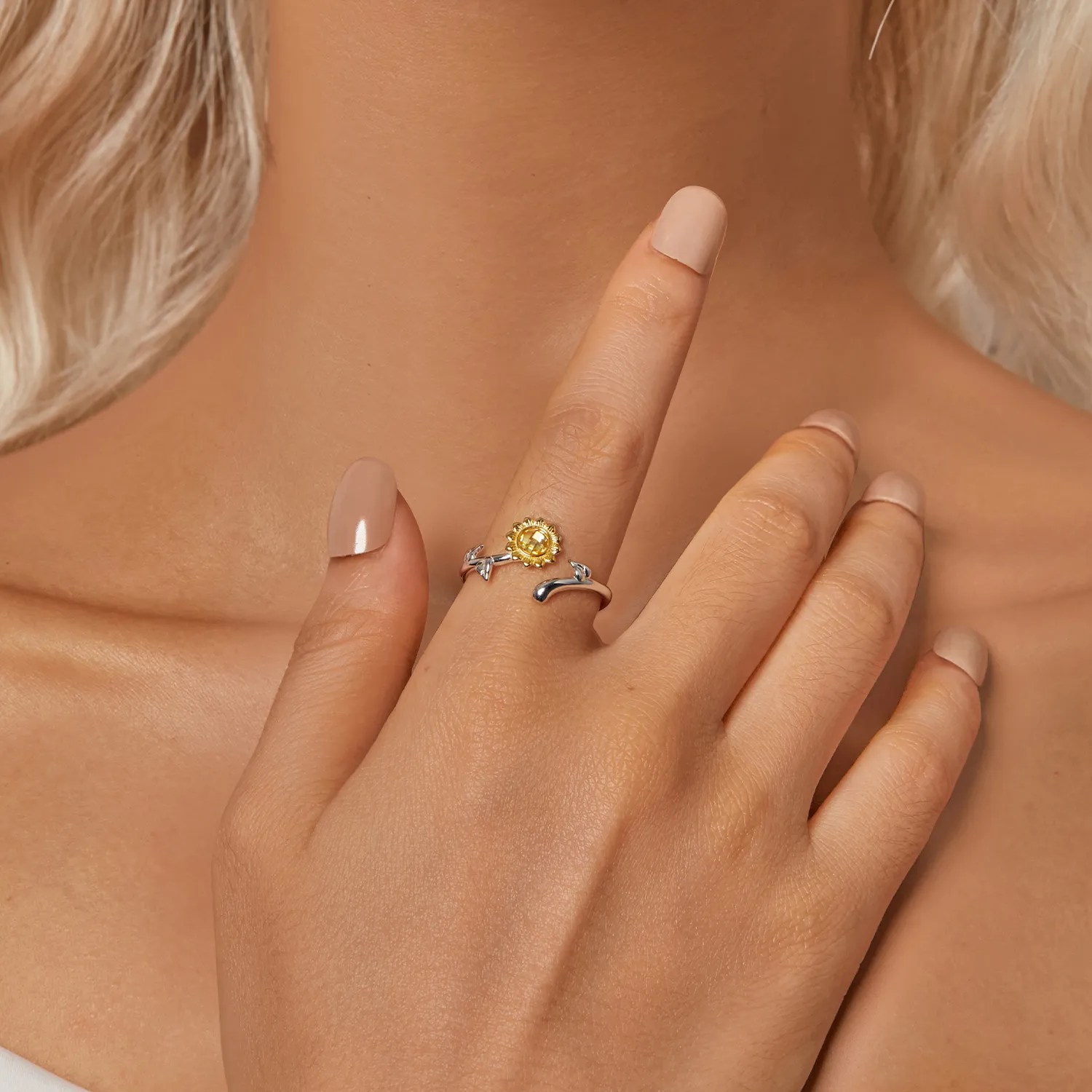 PANDORA Style Sunflower Ring - BSR549-E