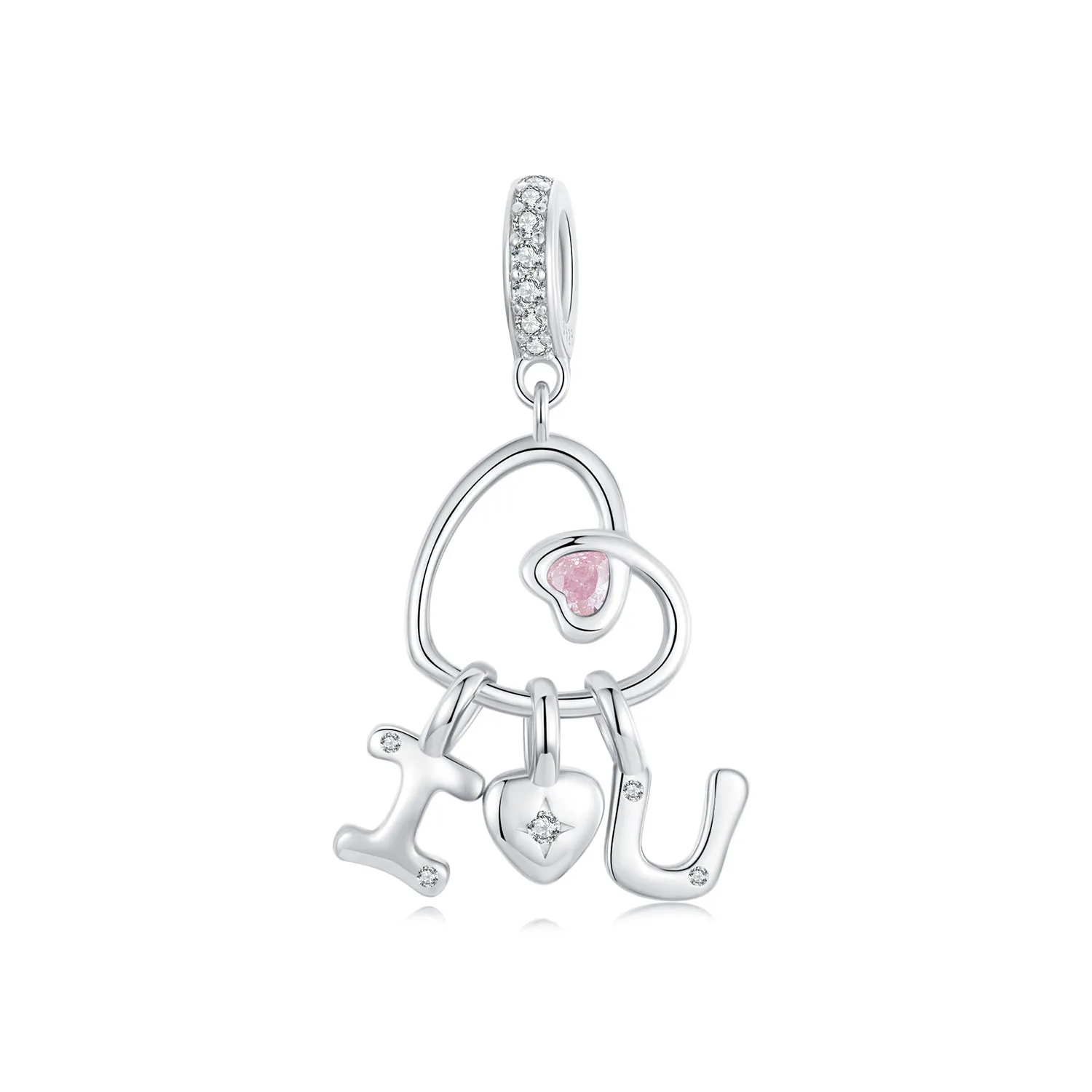 pandora style valentine letter love pendant bsc972