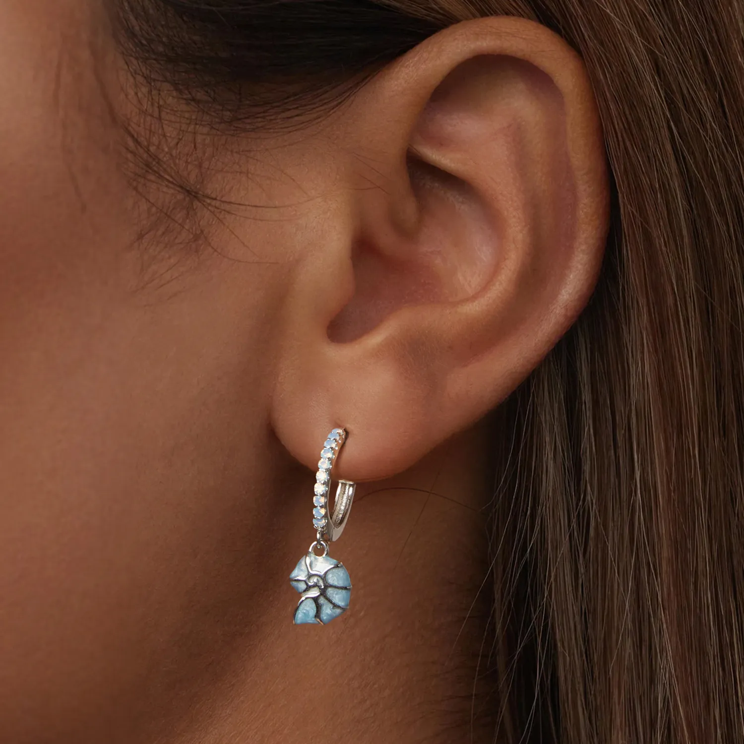 PANDORA Style Blue conch earrings - BSE1012