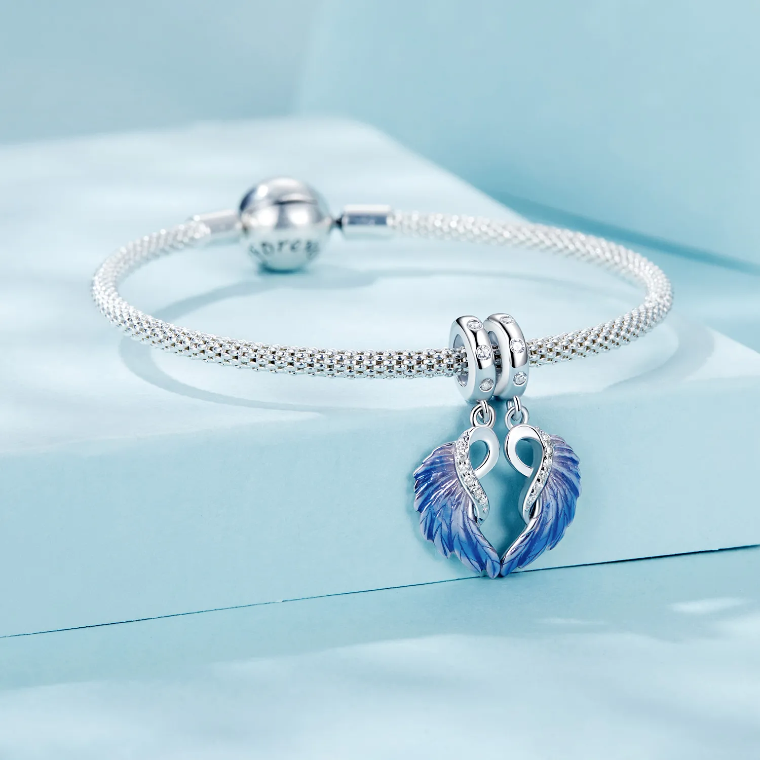 PANDORA Style Blue Wings Double Pendant - SCC2781