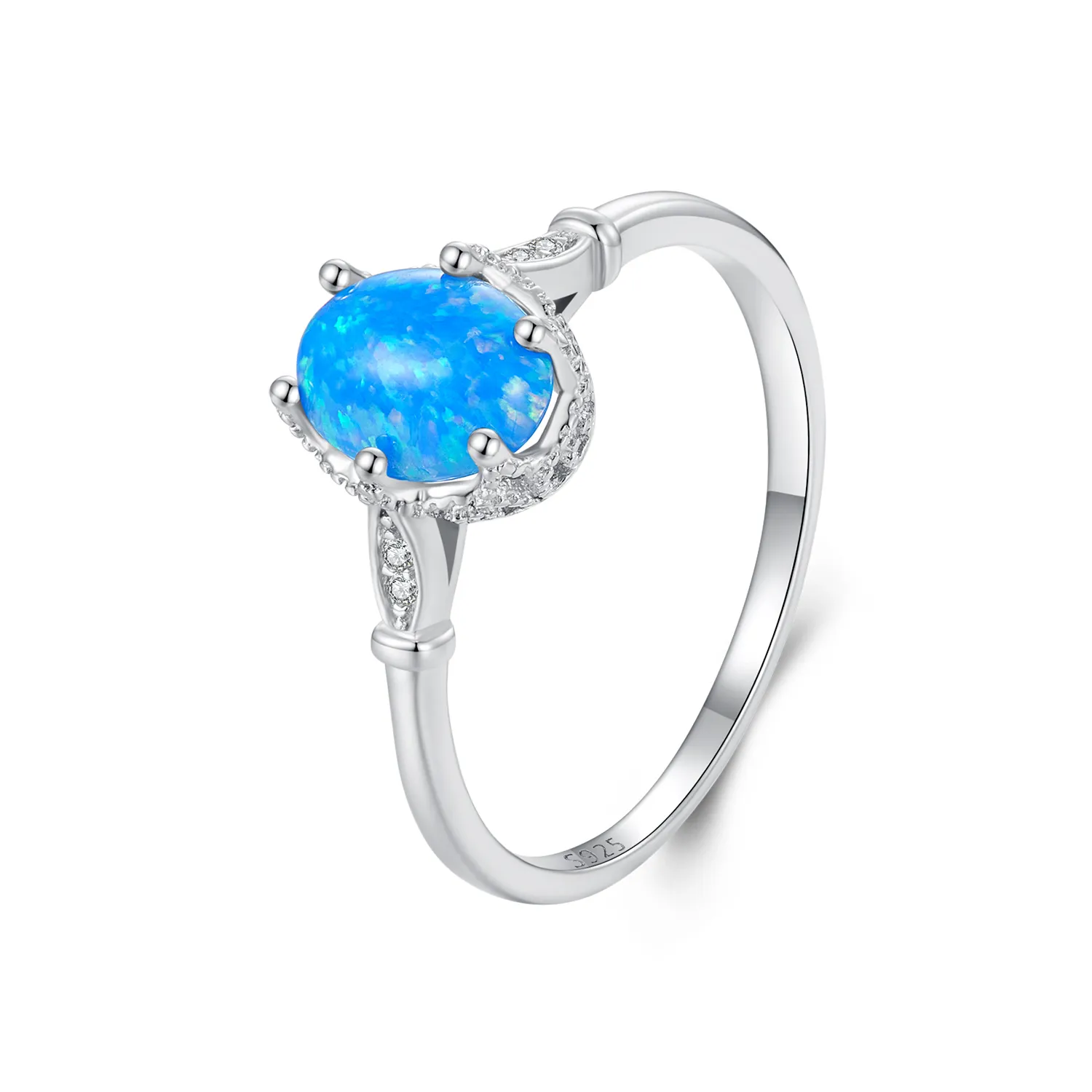 PANDORA Style Crown Blue Opal Ring - BSR564