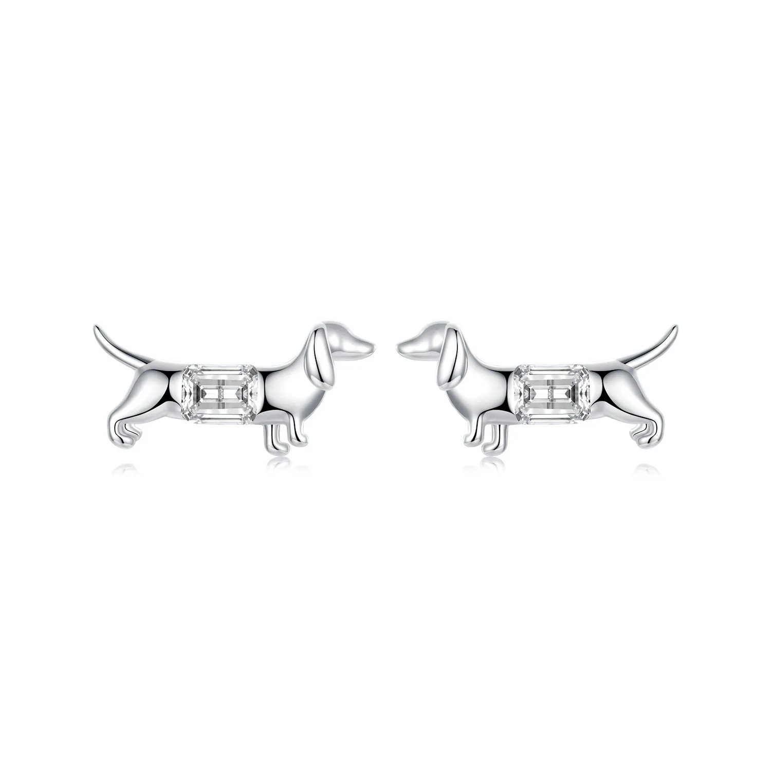 PANDORA Style Dachshund Earrings - SCE1745