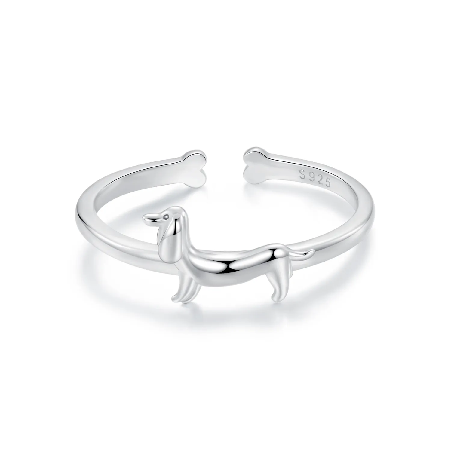 pandora style dachshund ring scr1029e