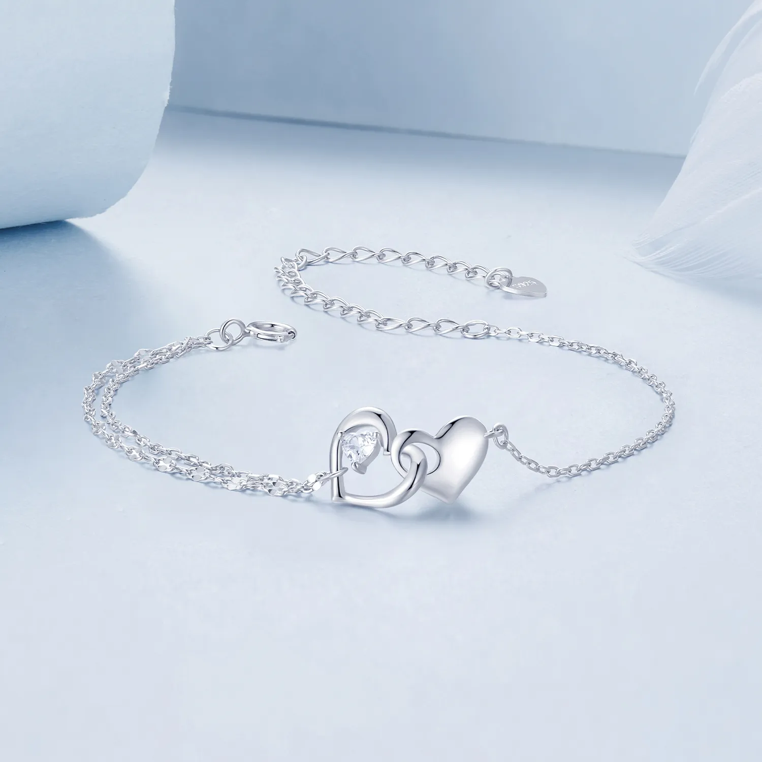 PANDORA Style Double Heart Bracelet - BSB178