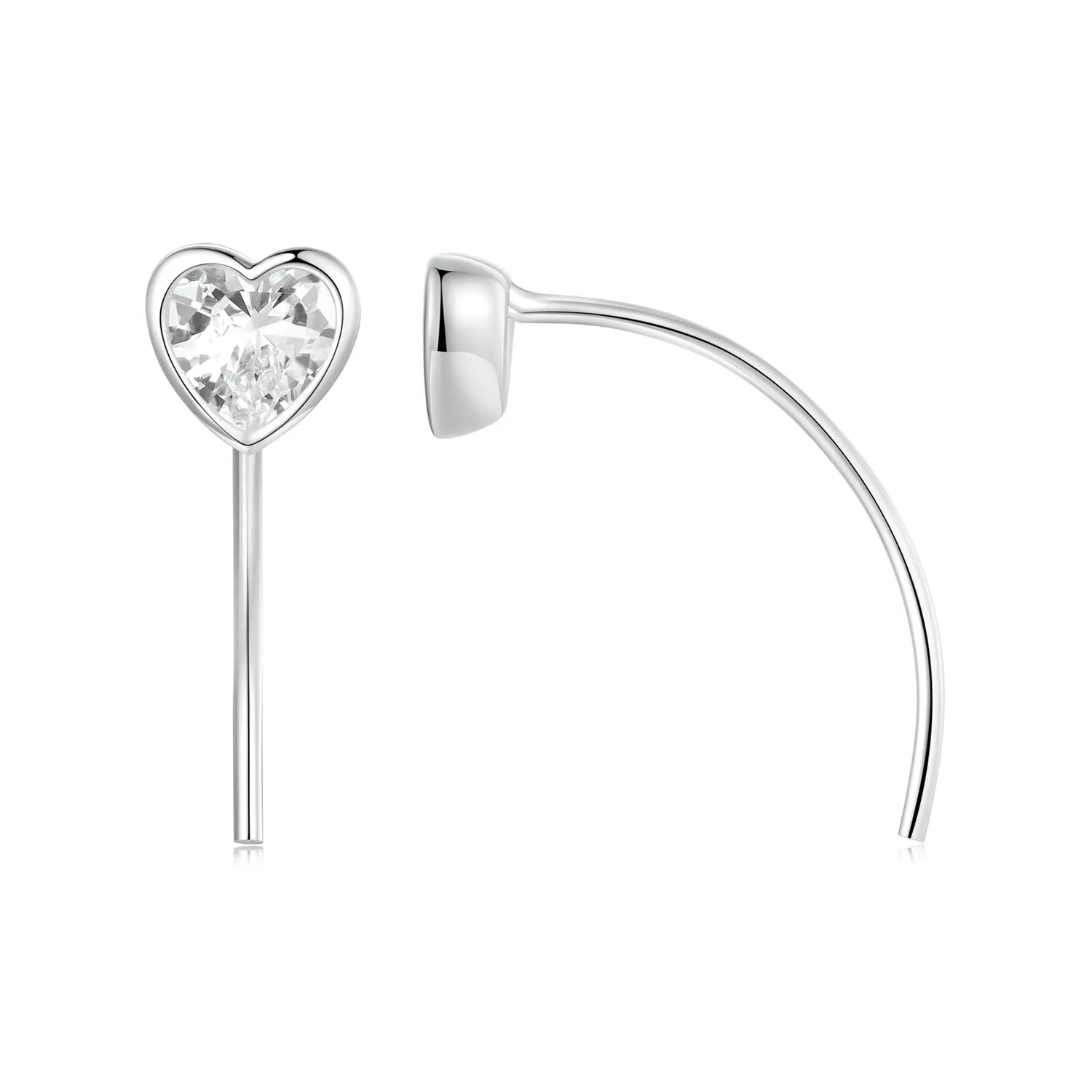 pandora style heart earrings bse1003