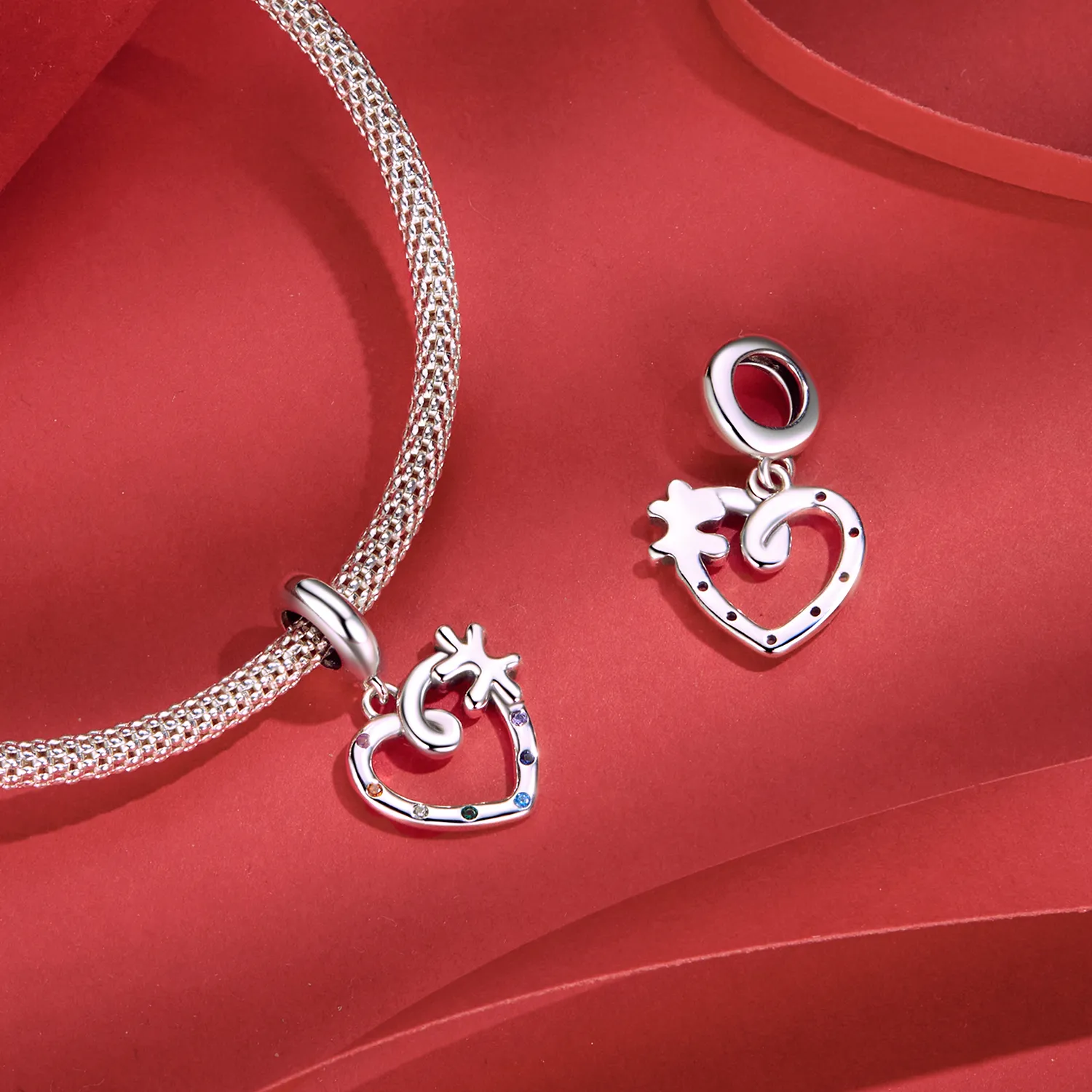 PANDORA Style Heart puzzle pendant - SCC2774