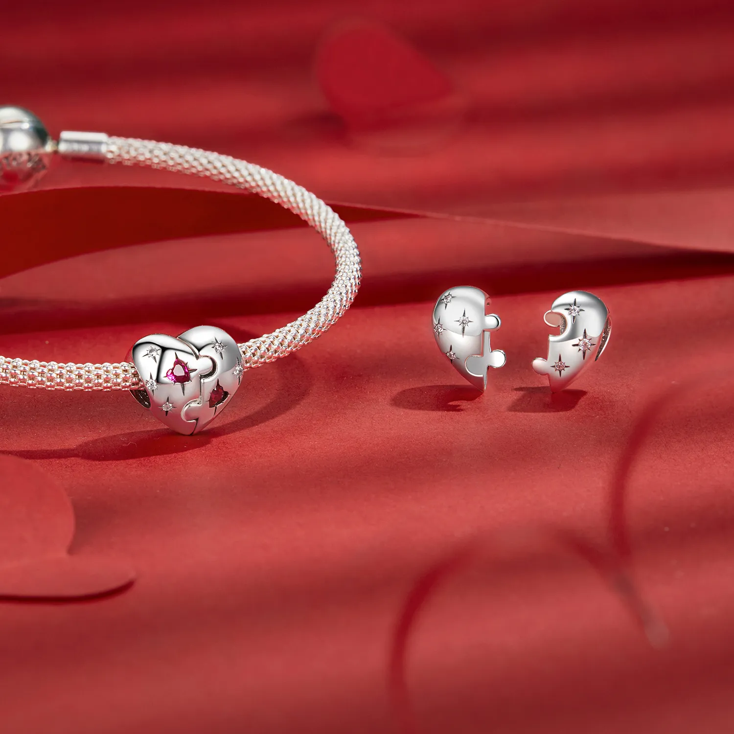 PANDORA Style Jigsaw heart charm - SCC2775