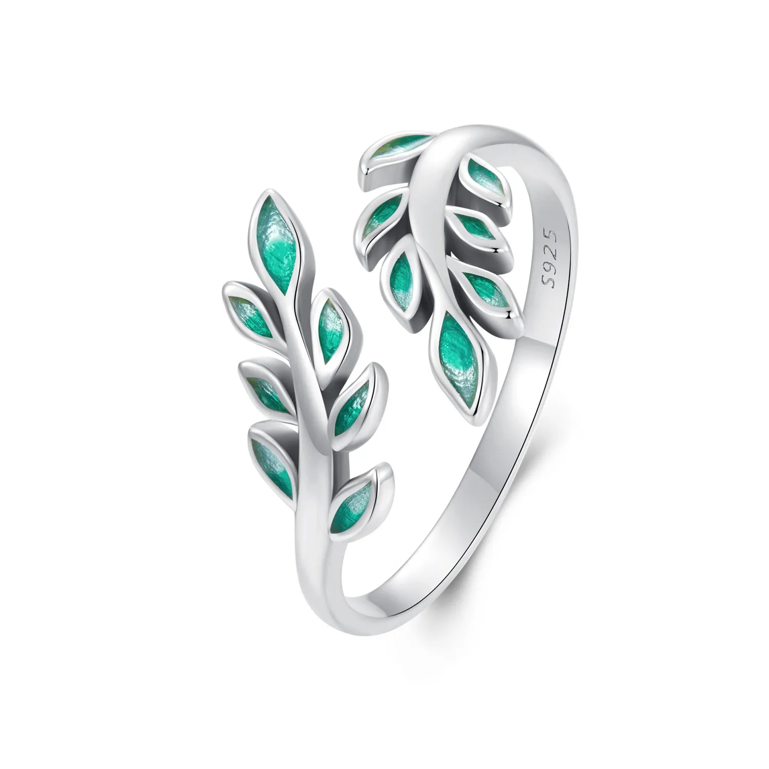 pandora style leaf open ring bsr542e