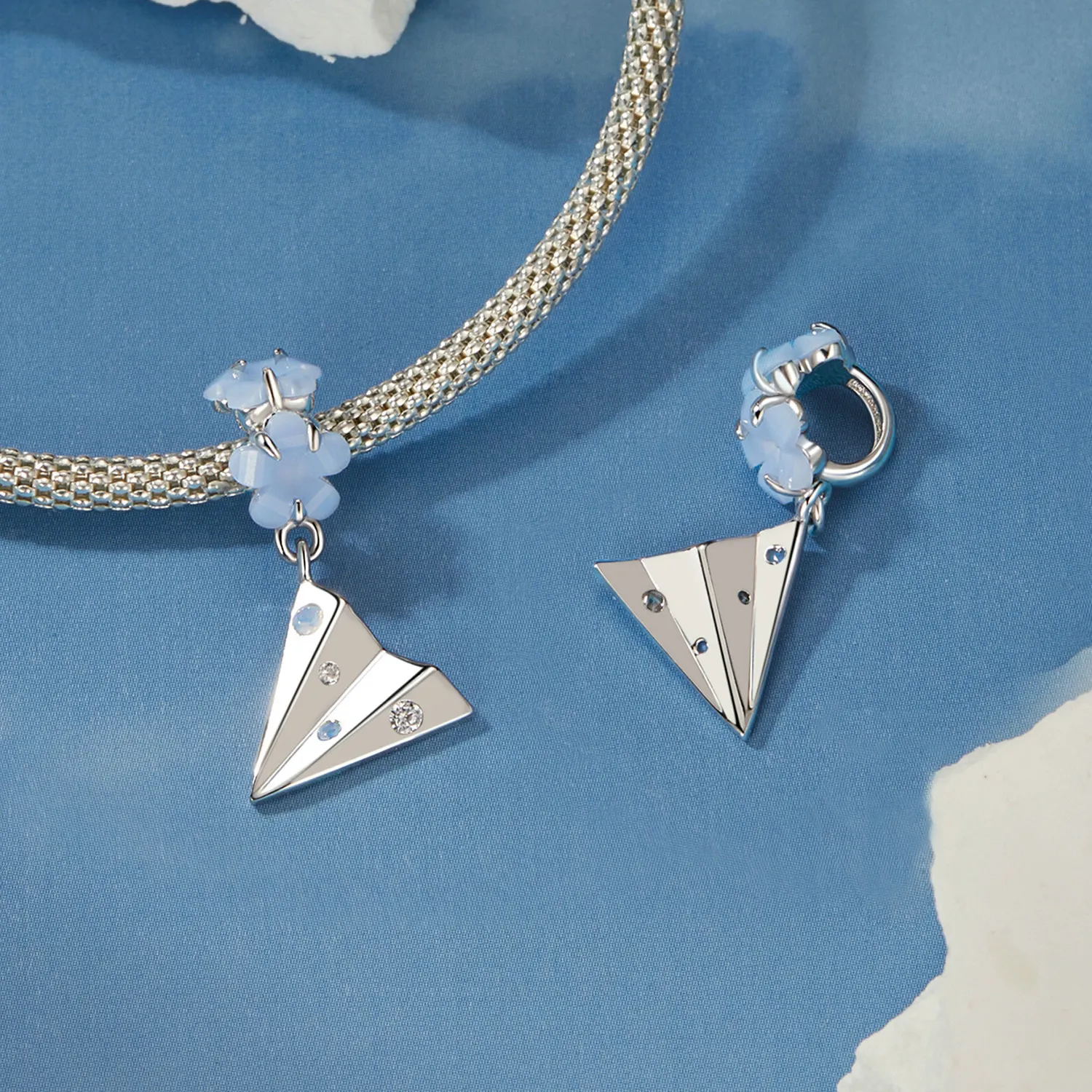 PANDORA Style Paper Plane Pendant - BSC1027