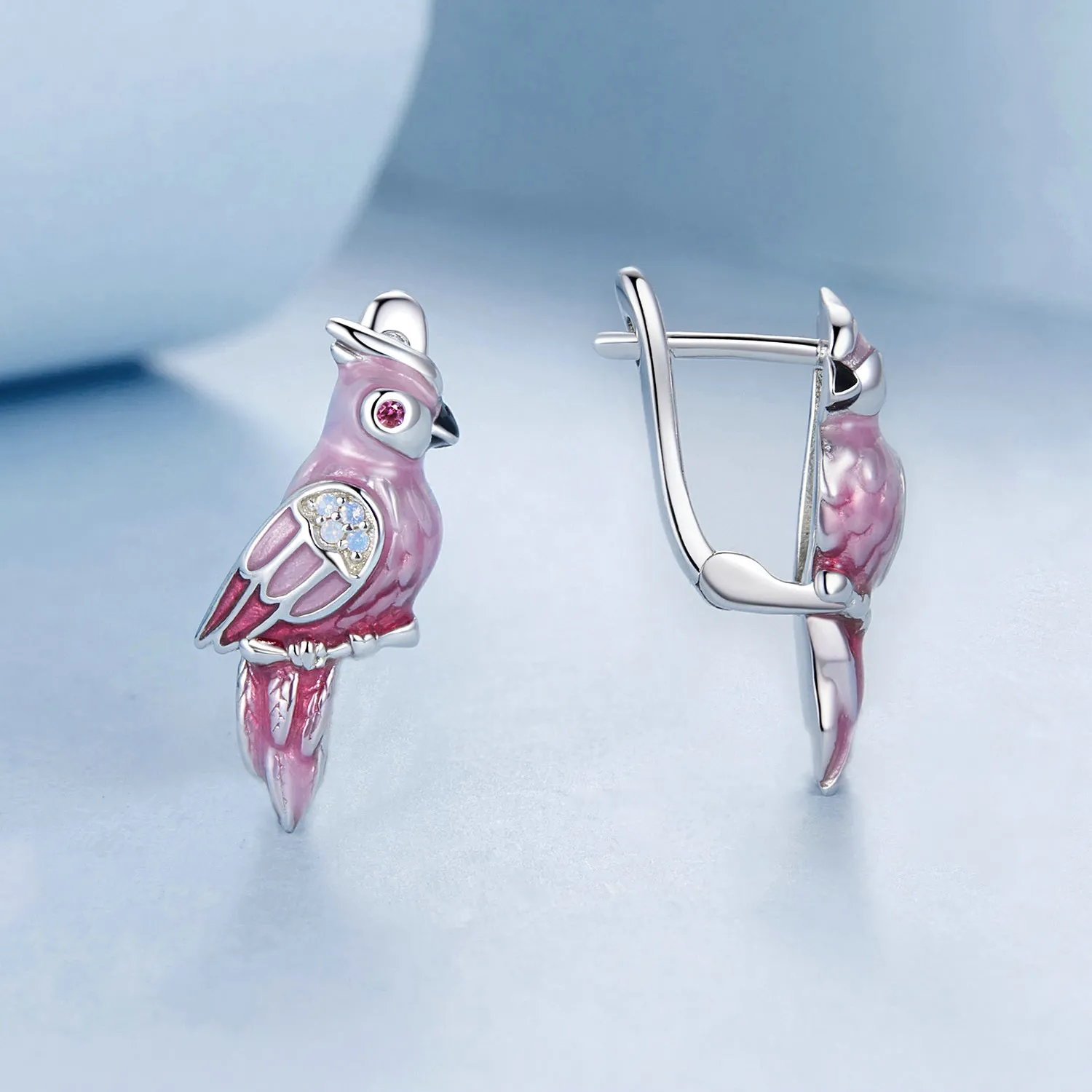 PANDORA Style Pink Parrot Earrings - BSE1005