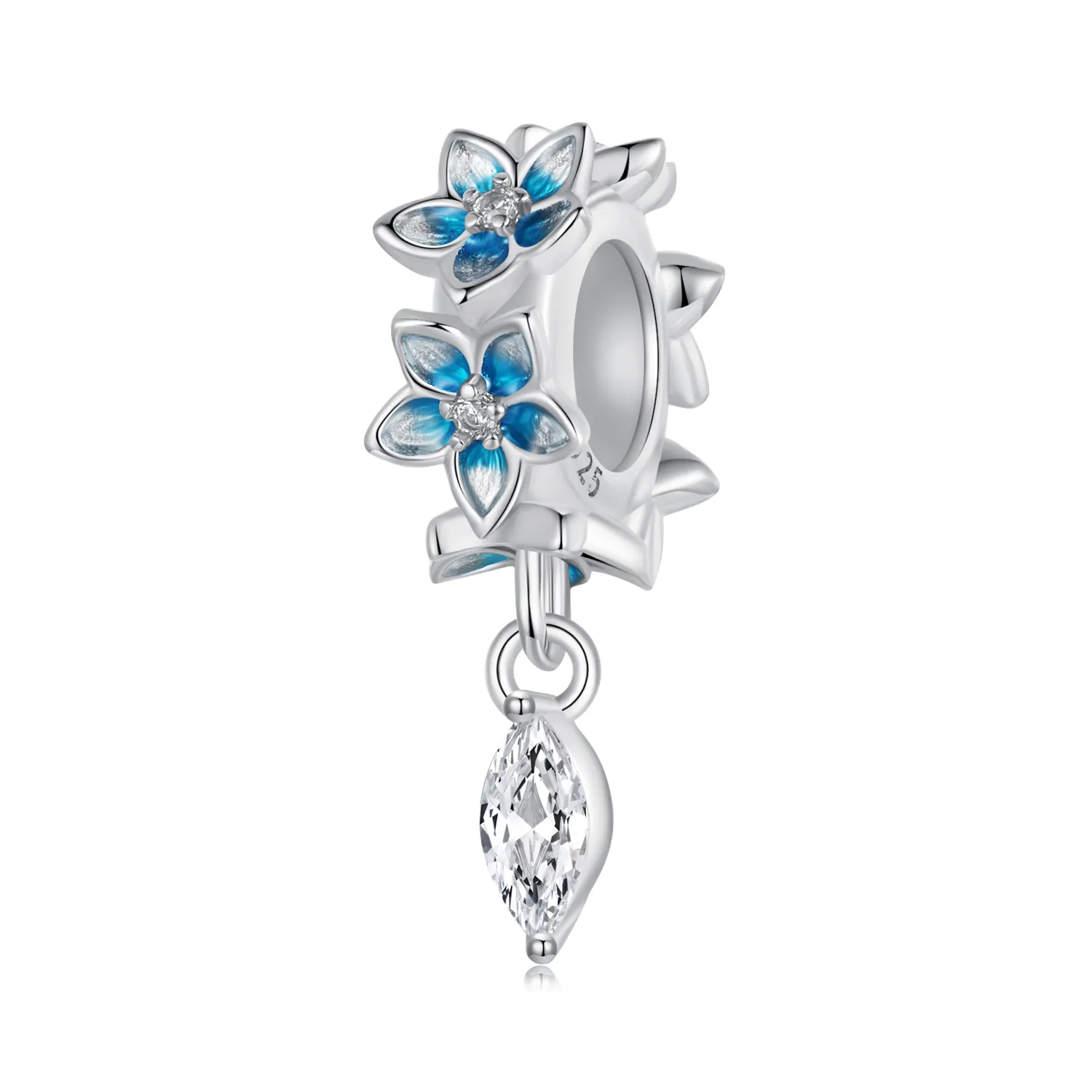 pandora style small delphinium pendant bsc1028