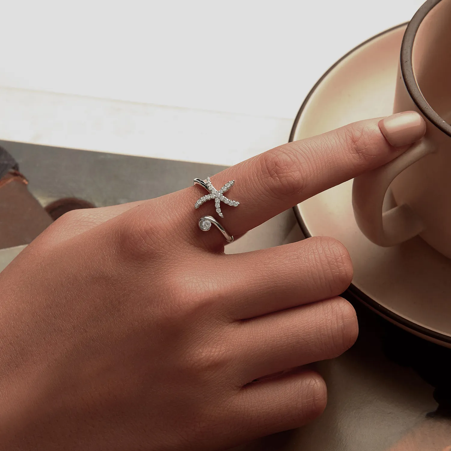 PANDORA Style Starfish Open Ring - BSR560-E