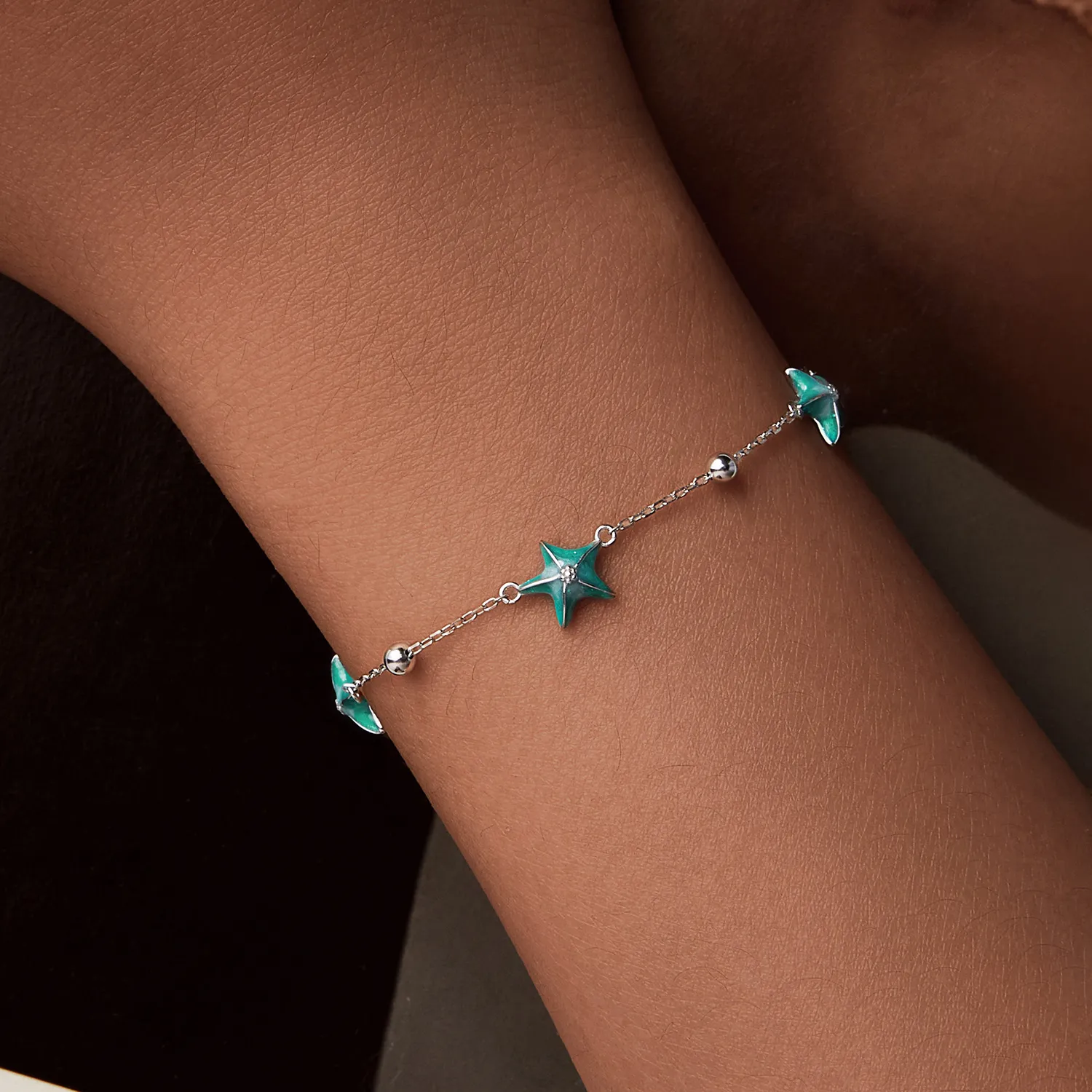 PANDORA Style Starfish Teal Bracelet - SCB276