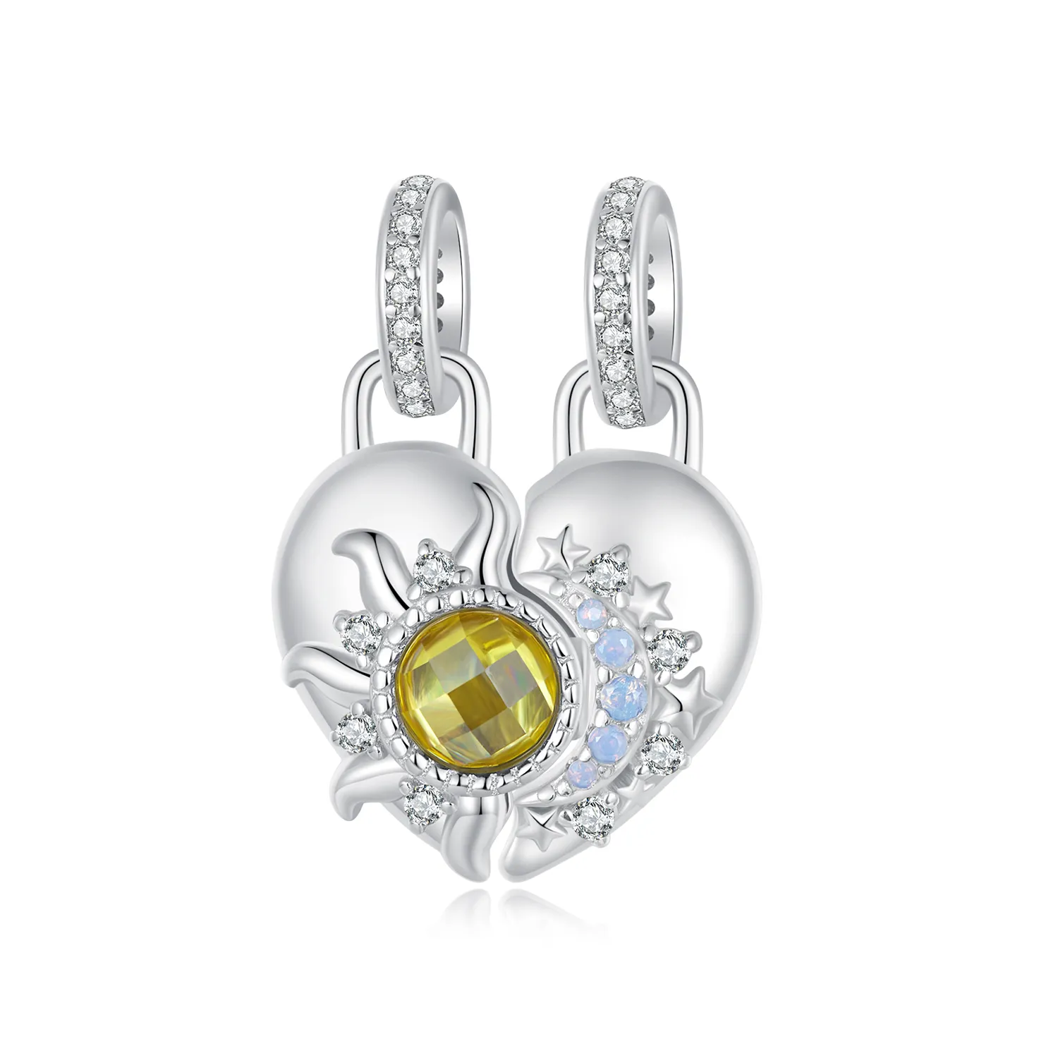 pandora style sun and moon love pendant bsc1034