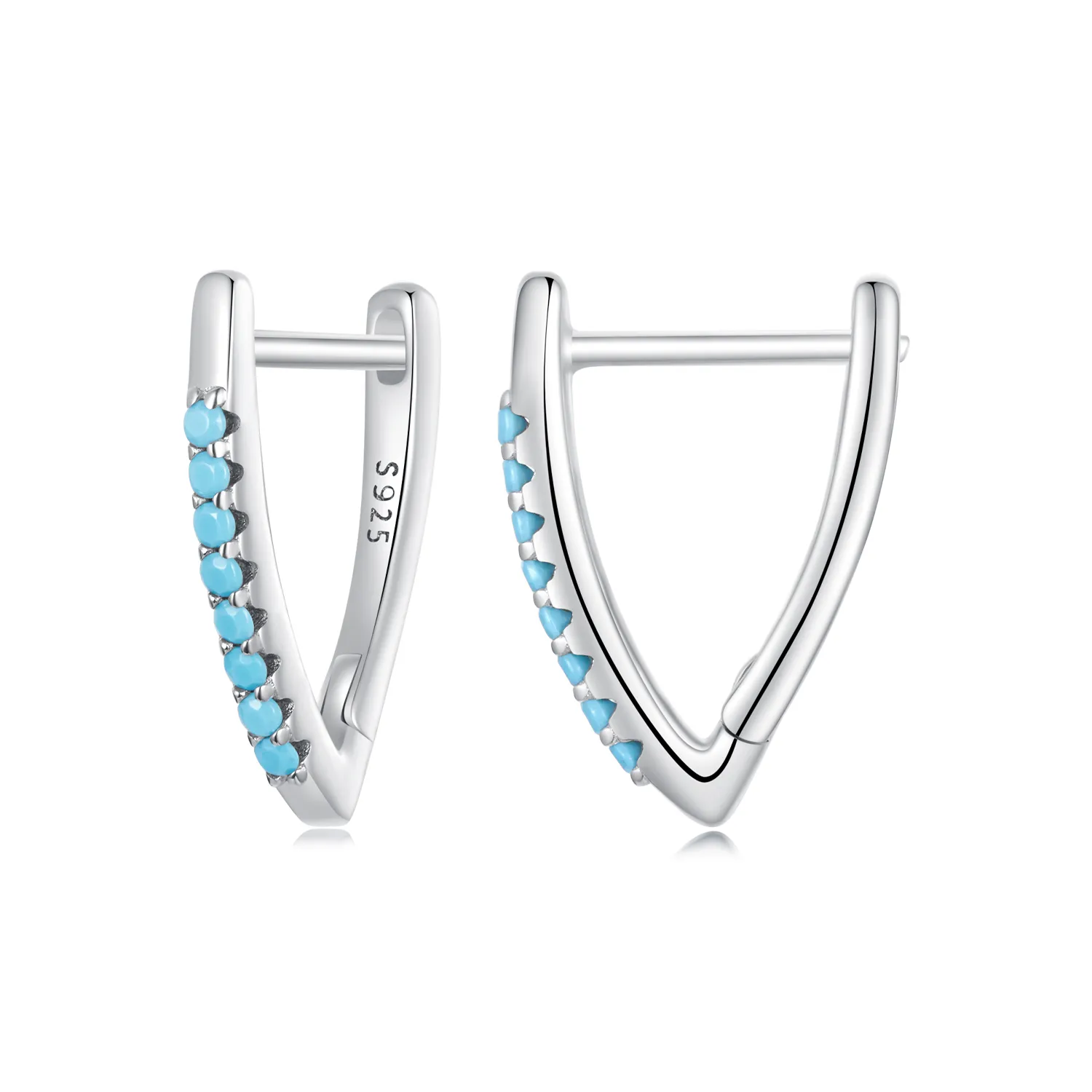 pandora style vshaped turquoise earrings bse1020