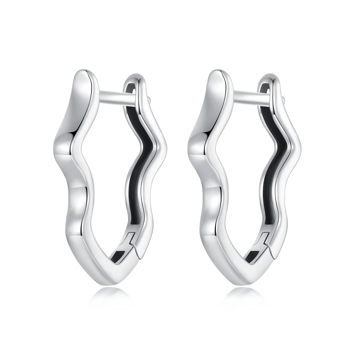 pandora style wave earrings sce1761