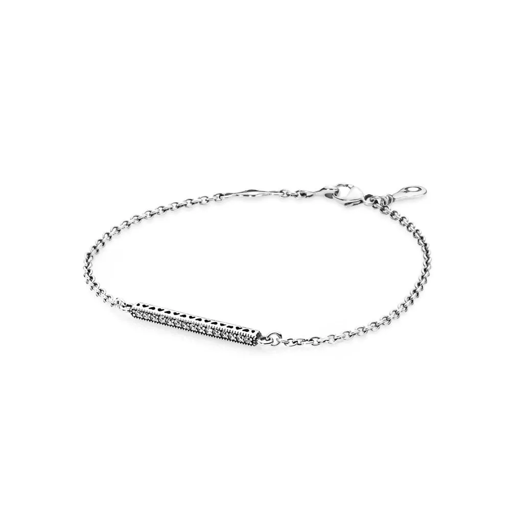 Hearts of PANDORA Bracelet, Clear CZ - 590513CZ