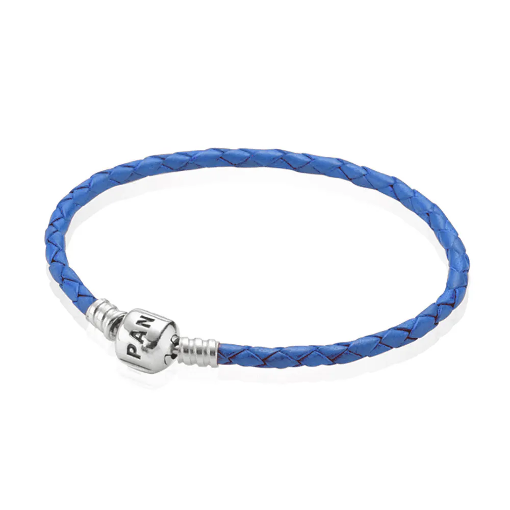 pandora blue single leather bracelet 590705crdb