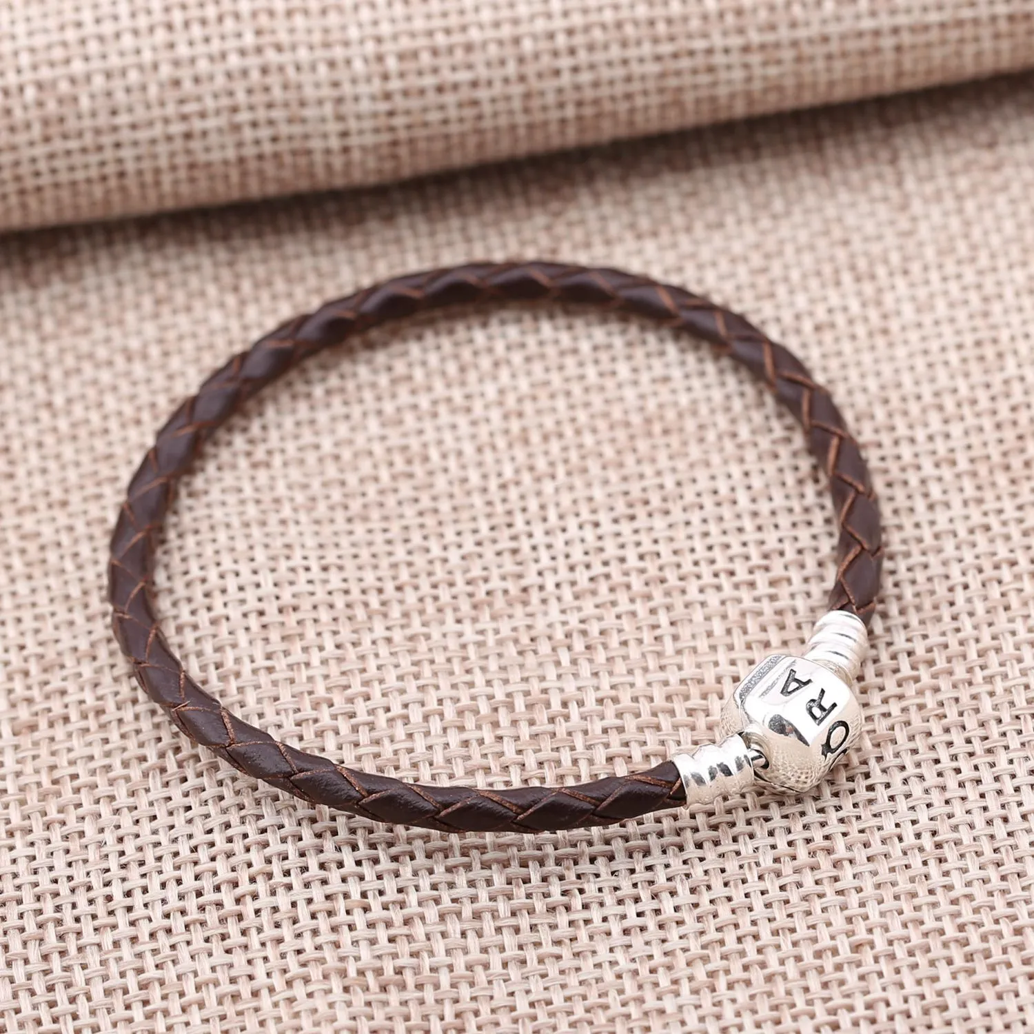 PANDORA Brown Single Leather Bracelet - 590705CRD-M