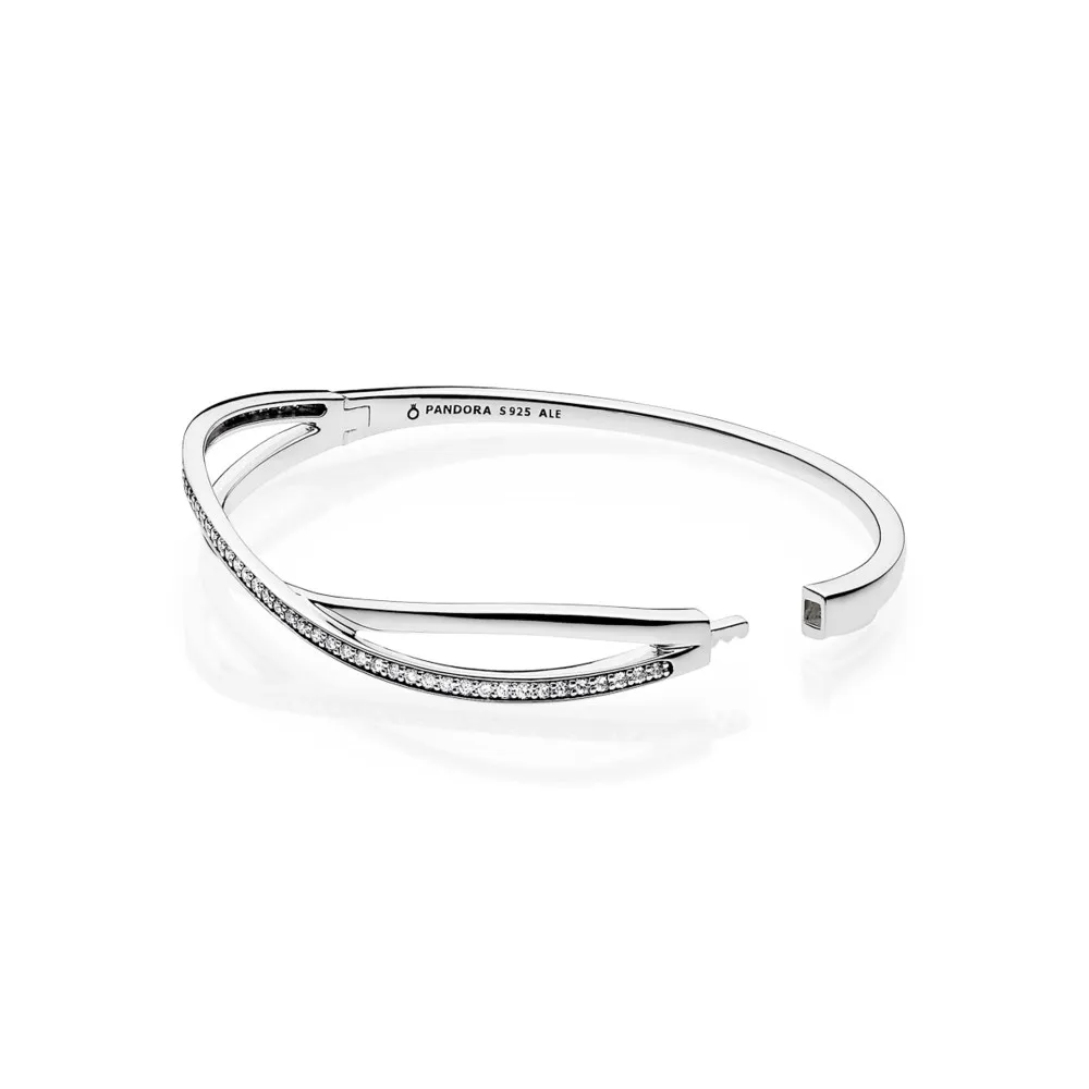 PANDORA Entwined, Clear CZ Bangle - PE00038-1