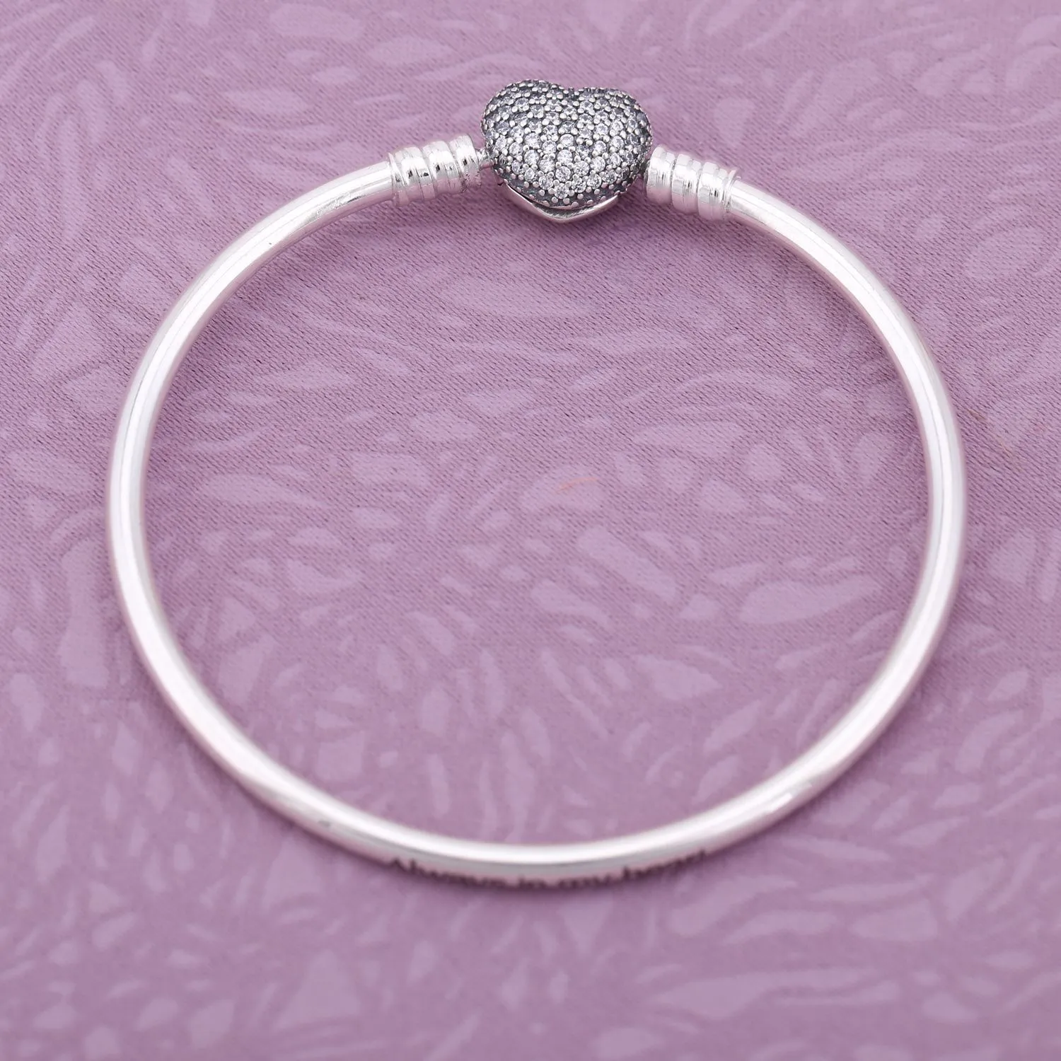 PANDORA Moments Always In My Heart Silver Bangle - 590722CZ