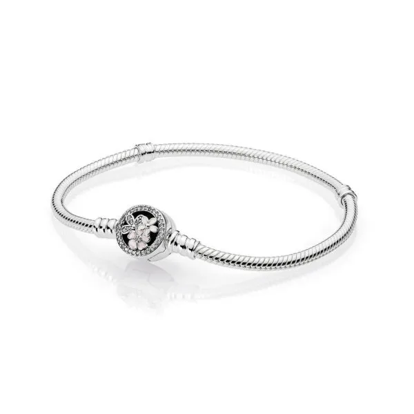 pandora moments silver bracelet poetic blooms clasp 590744cz