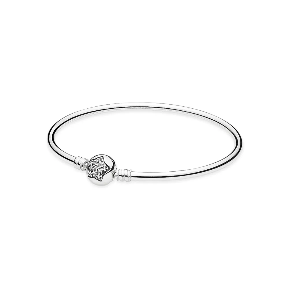 pandora moments star silver bangle 590720cz