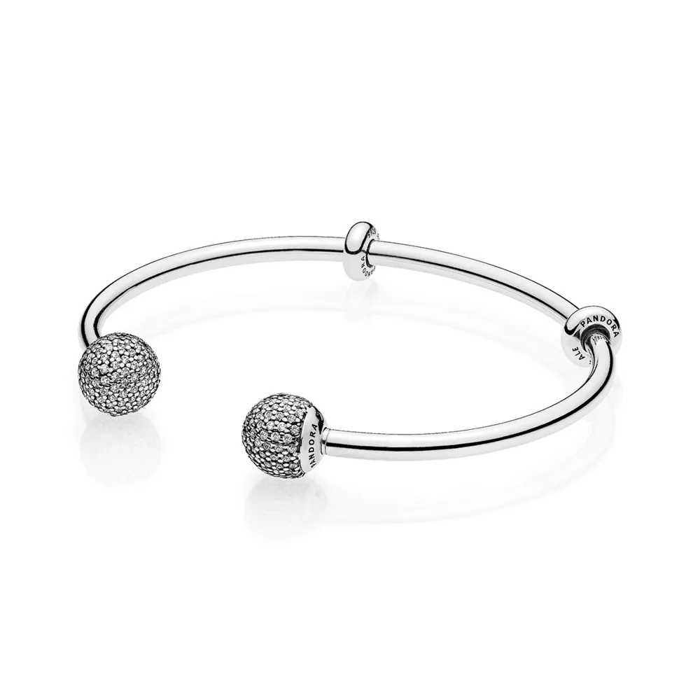 PANDORA Open Bangle, Clear CZ - 596438CZ