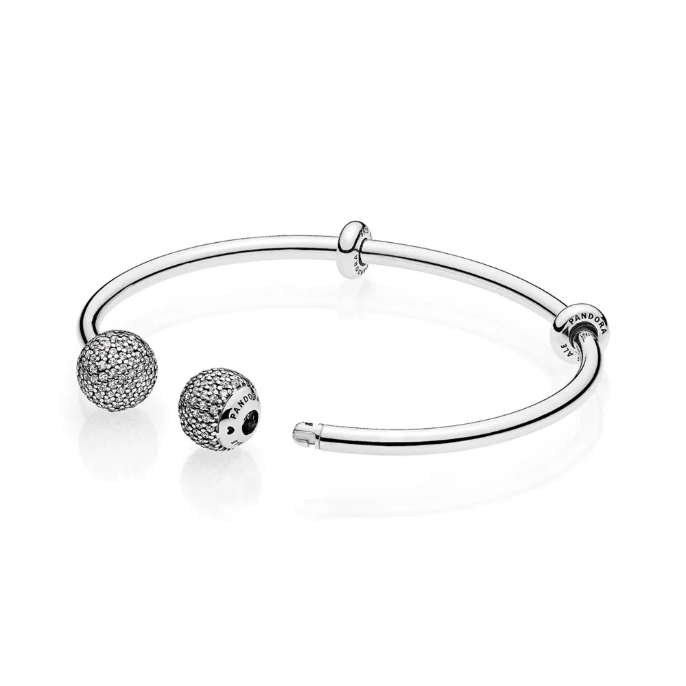 PANDORA Open Bangle, Clear CZ - 596438CZ