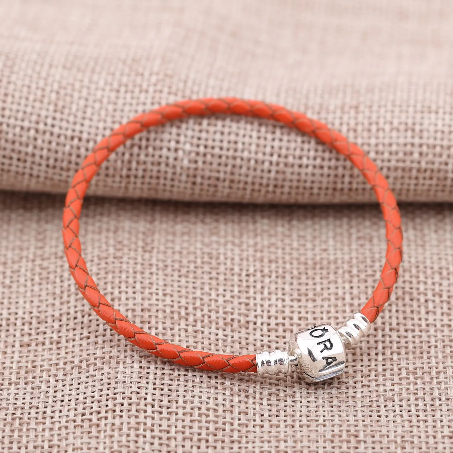 PANDORA Orange Single Leather Bracelet - 590705CRD-R