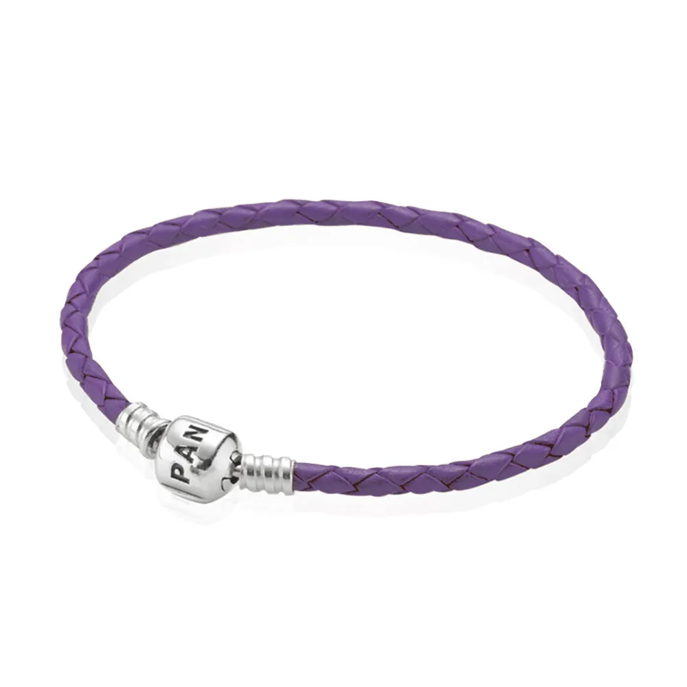 pandora purple single leather bracelet 590705crdv