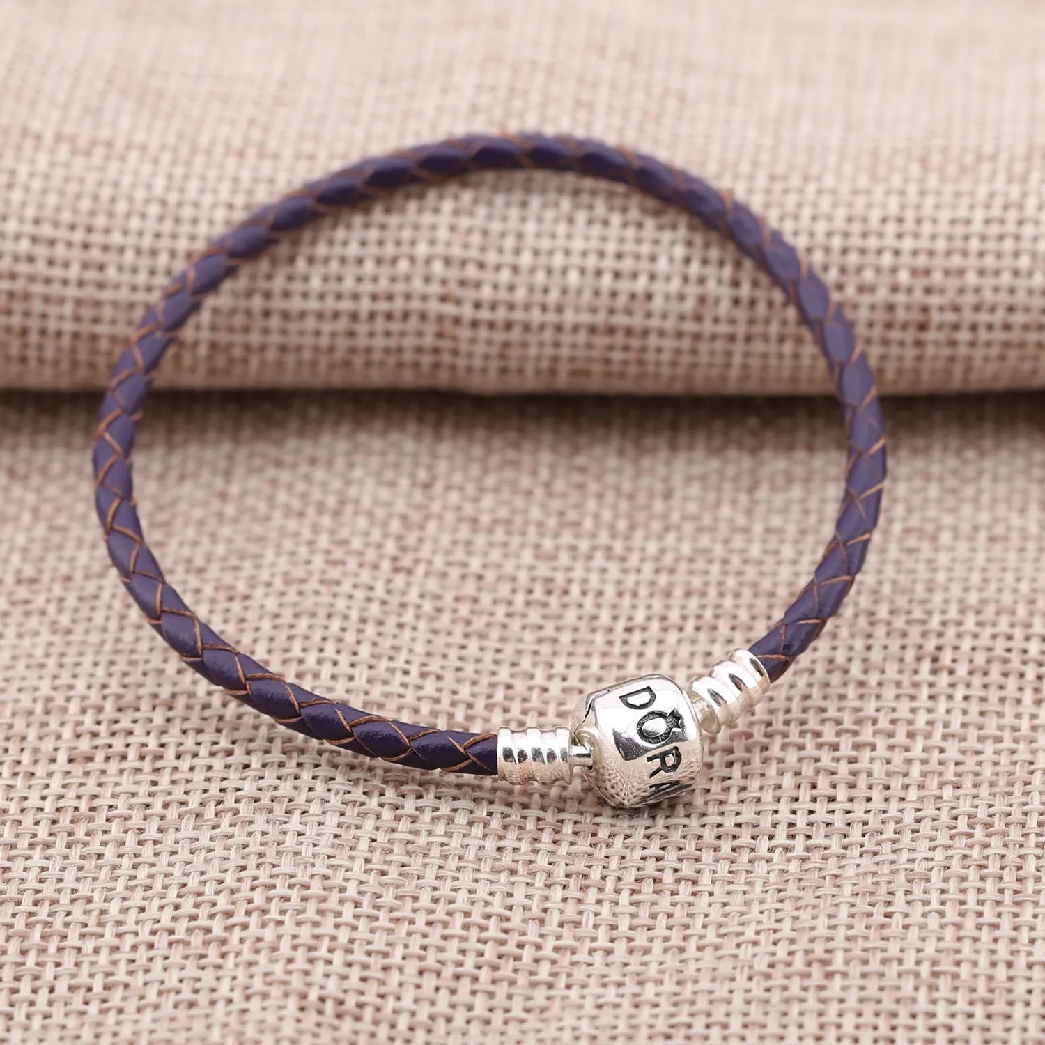 PANDORA Purple Single Leather Bracelet - 590705CRD-V